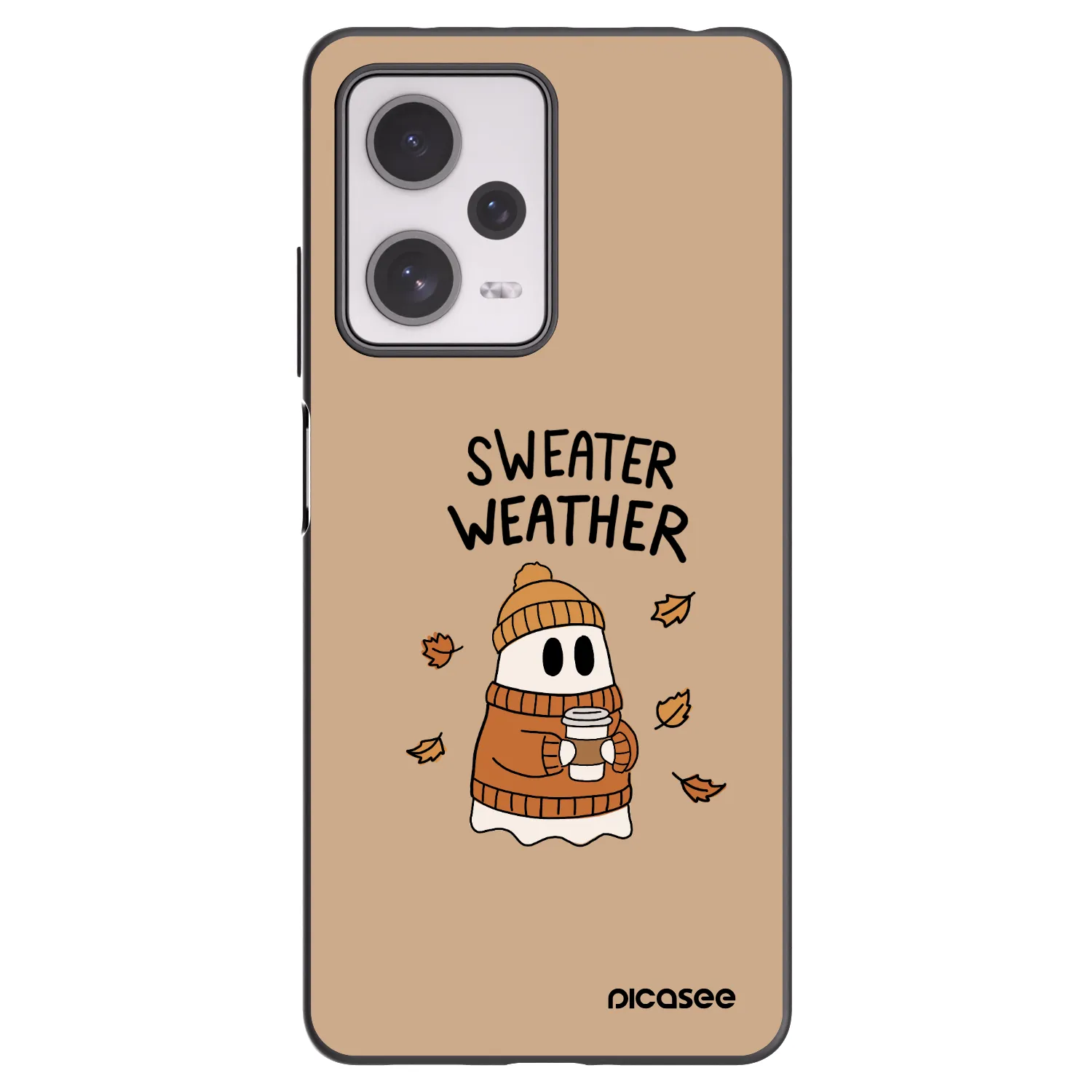 Picasee Xiaomi Redmi Note 12 Pro+ 5G Hülle - Schwarzes Silikon - Sweater ghost