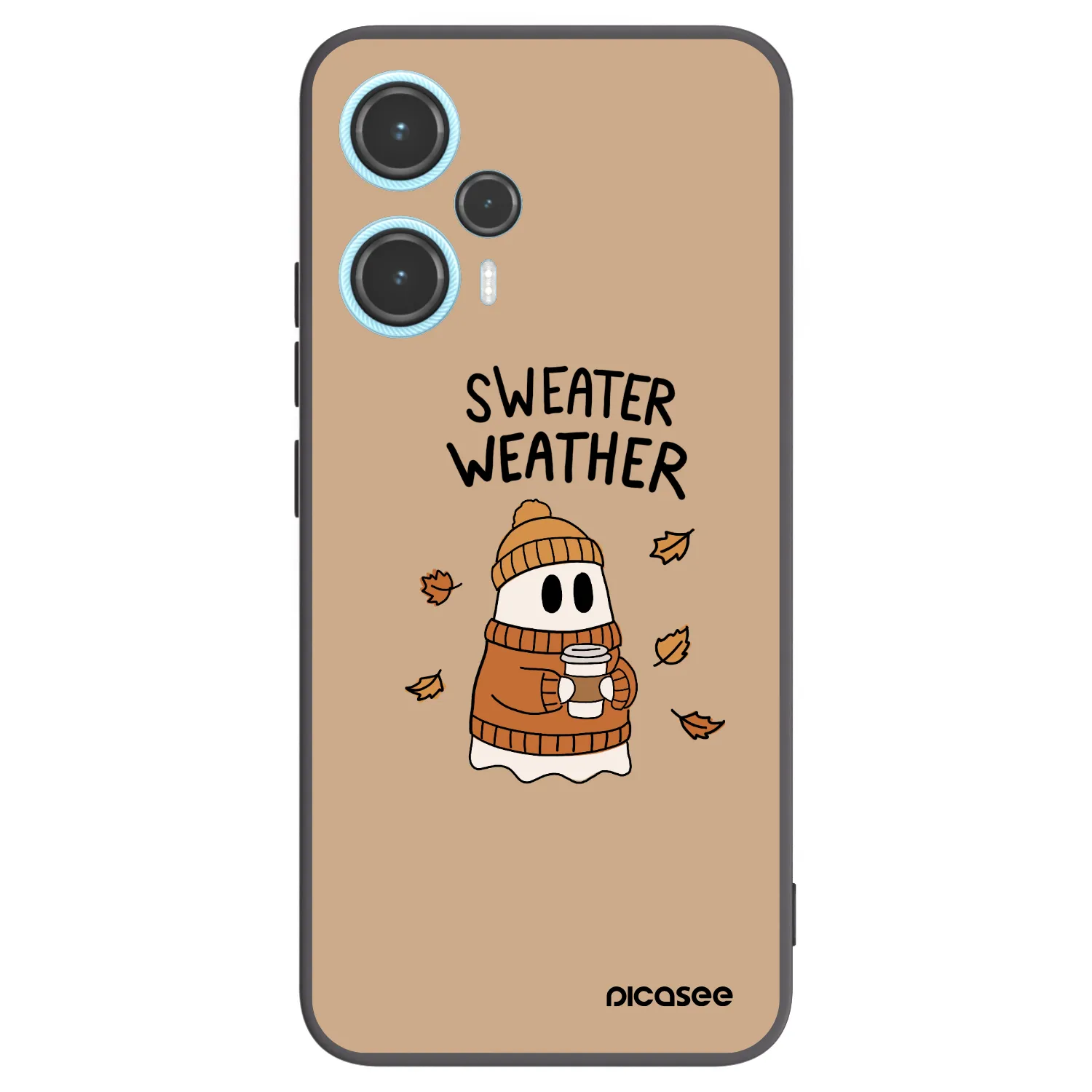 Picasee Xiaomi Poco F5 Hülle - Schwarzes Silikon - Sweater ghost