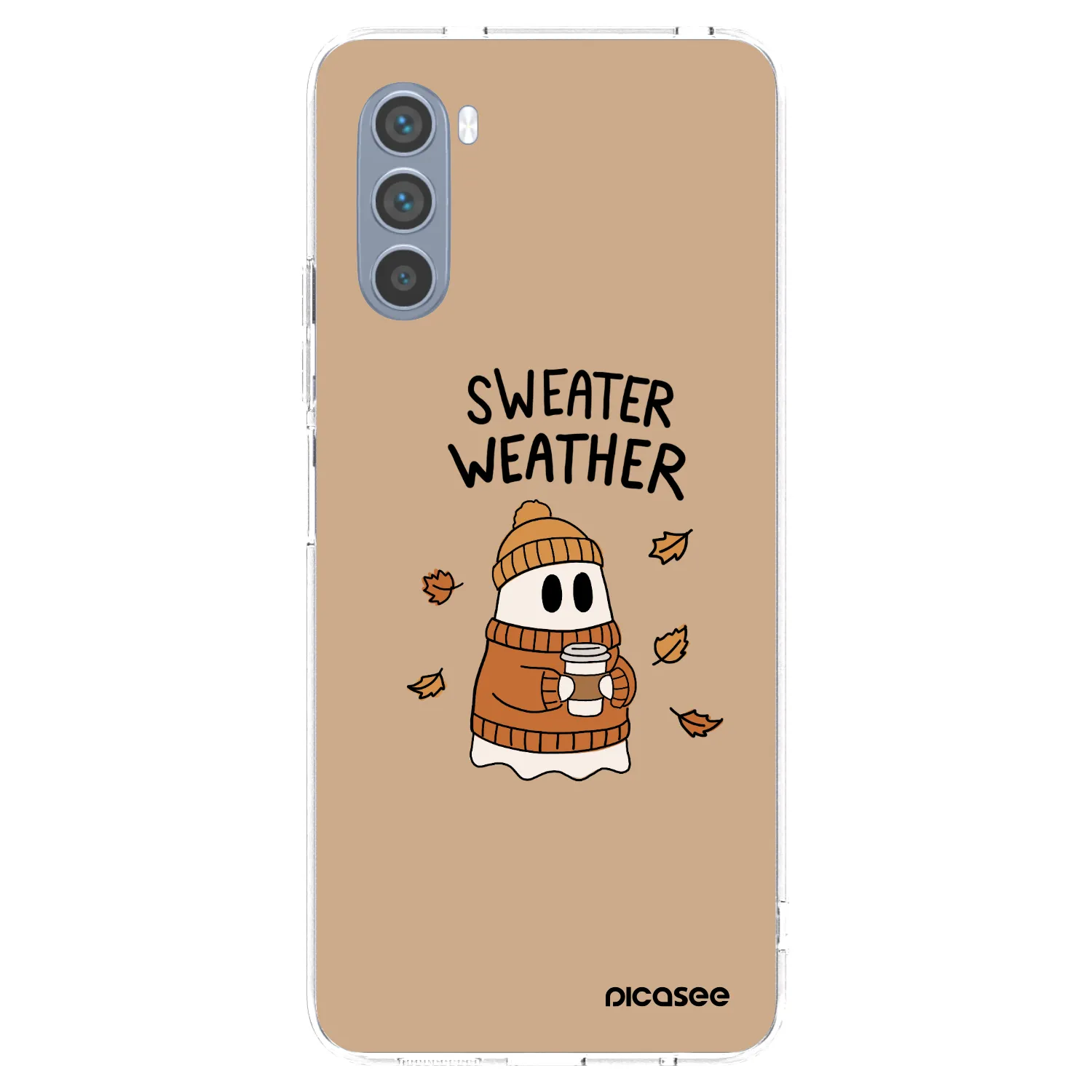 Picasee Motorola Moto G62 Hülle - Transparentes Silikon - Sweater ghost