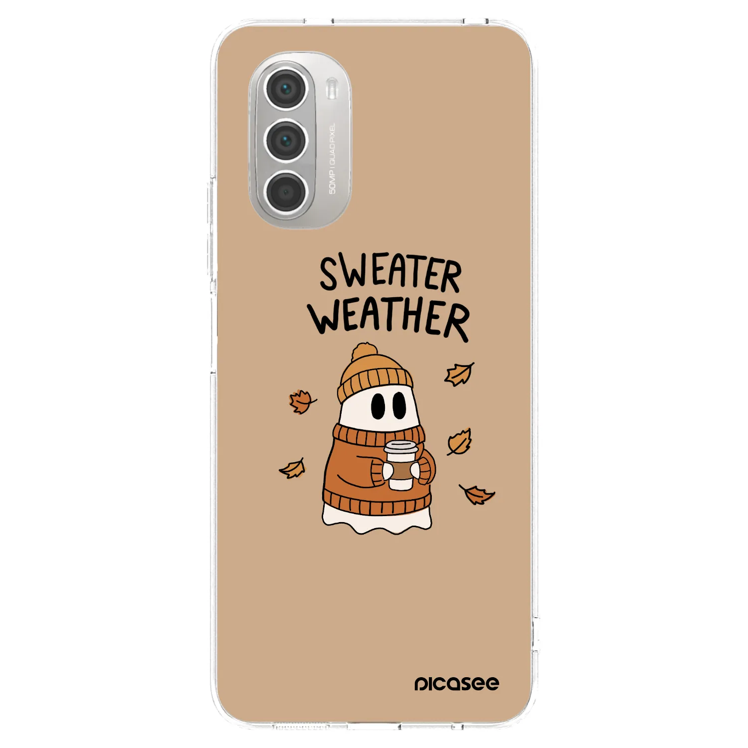 Picasee Motorola Moto G51 Hülle - Transparentes Silikon - Sweater ghost