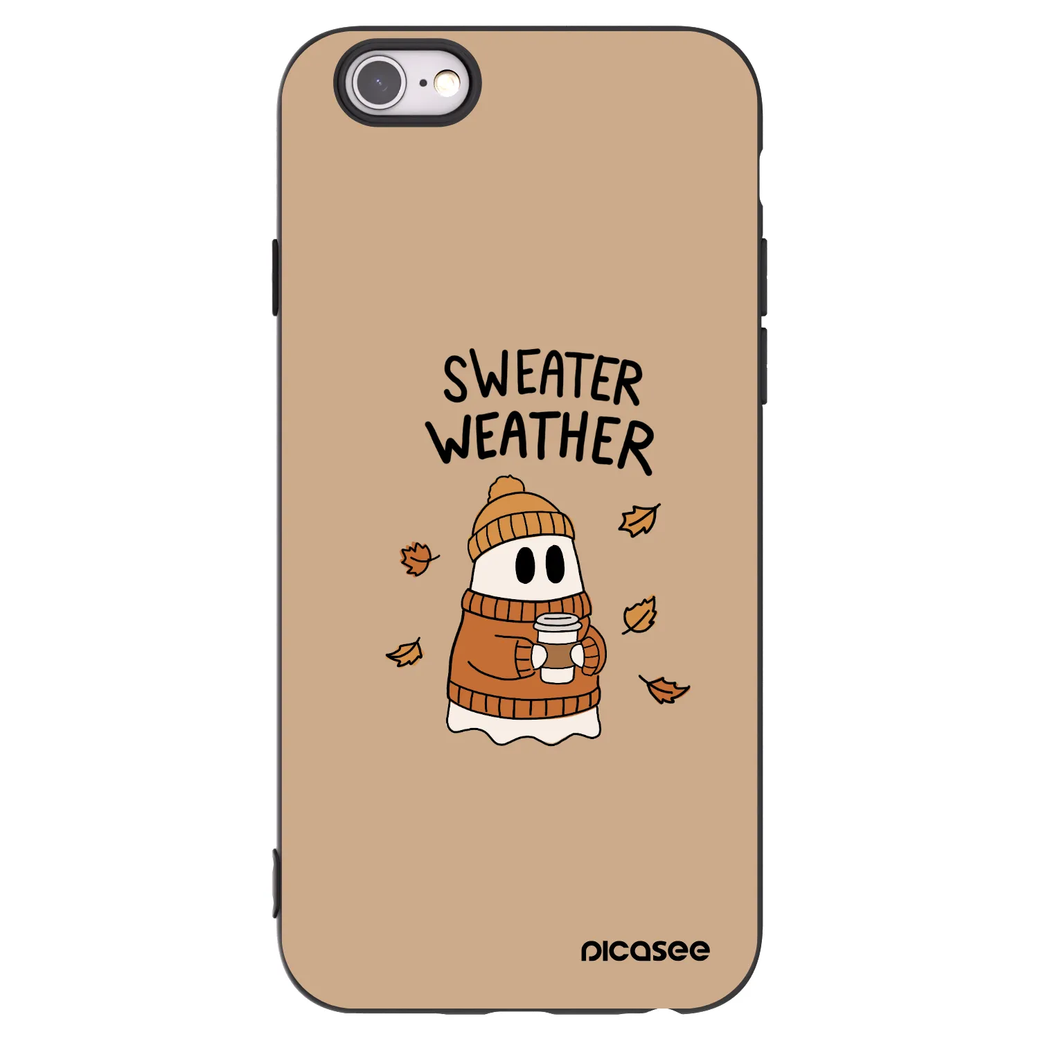 Picasee Apple iPhone 6/6S Hülle - Schwarzes Silikon - Sweater ghost