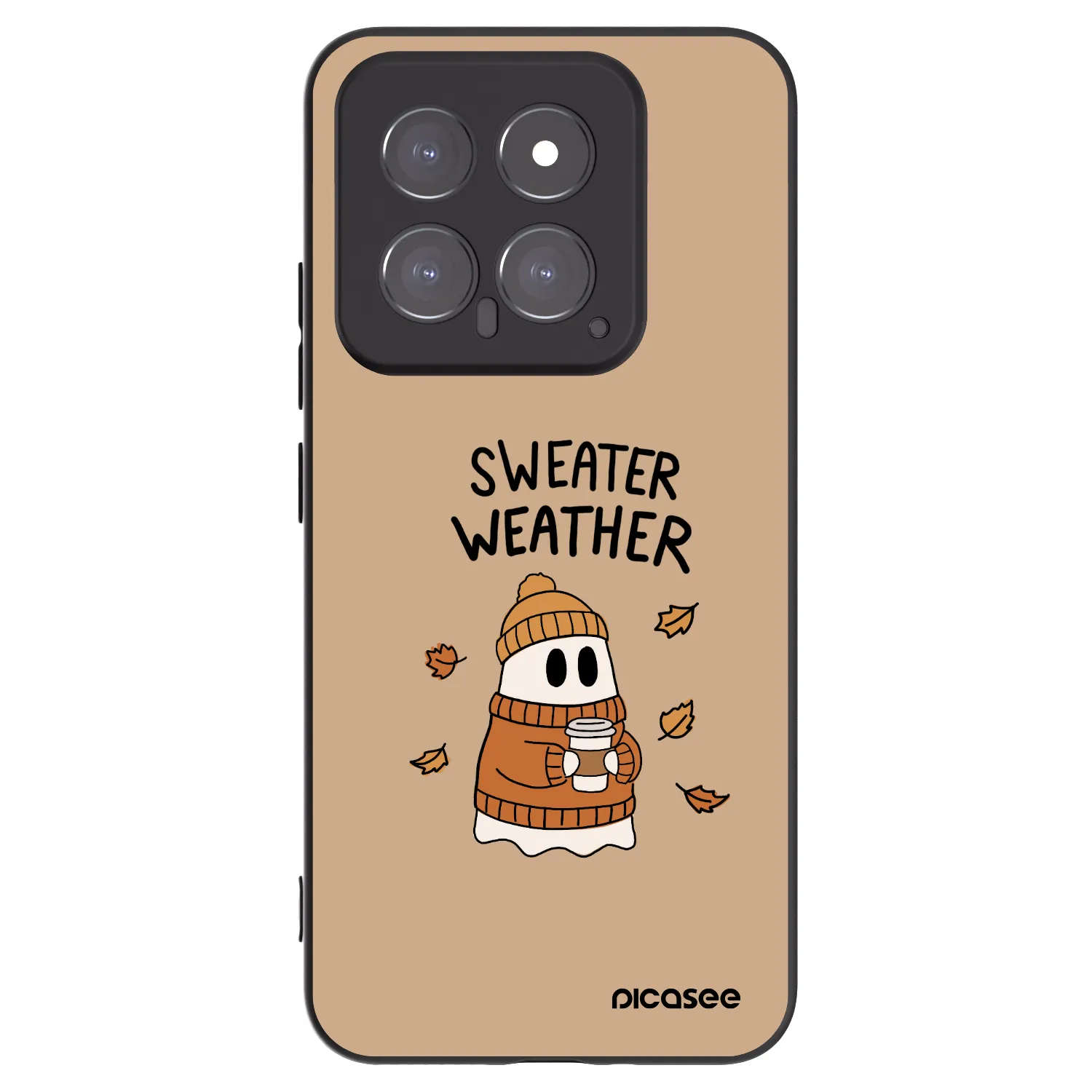Picasee Xiaomi 14 Hülle - Schwarzes Silikon - Sweater ghost