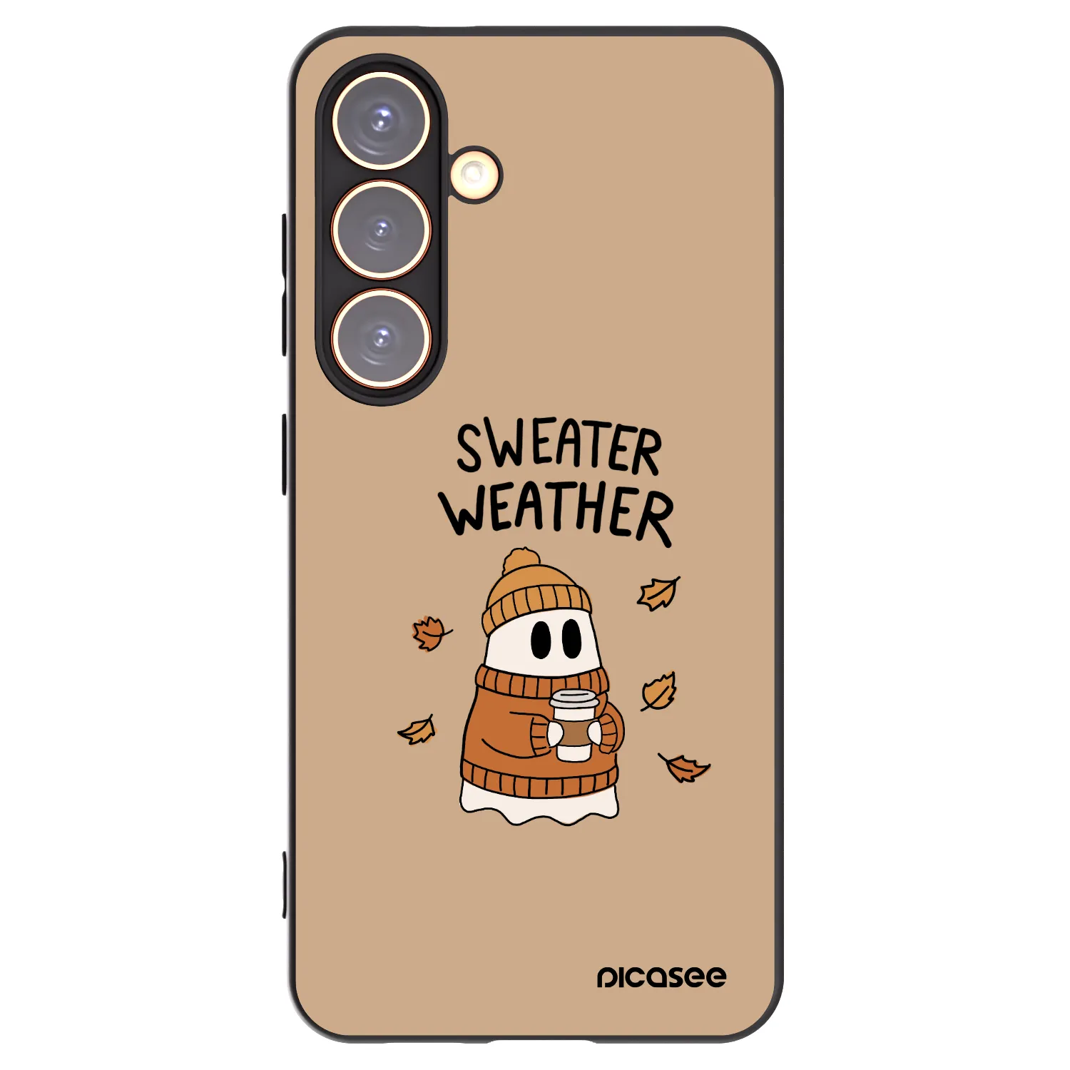 Picasee Samsung Galaxy S24 S921B 5G Hülle - Schwarzes Silikon - Sweater ghost