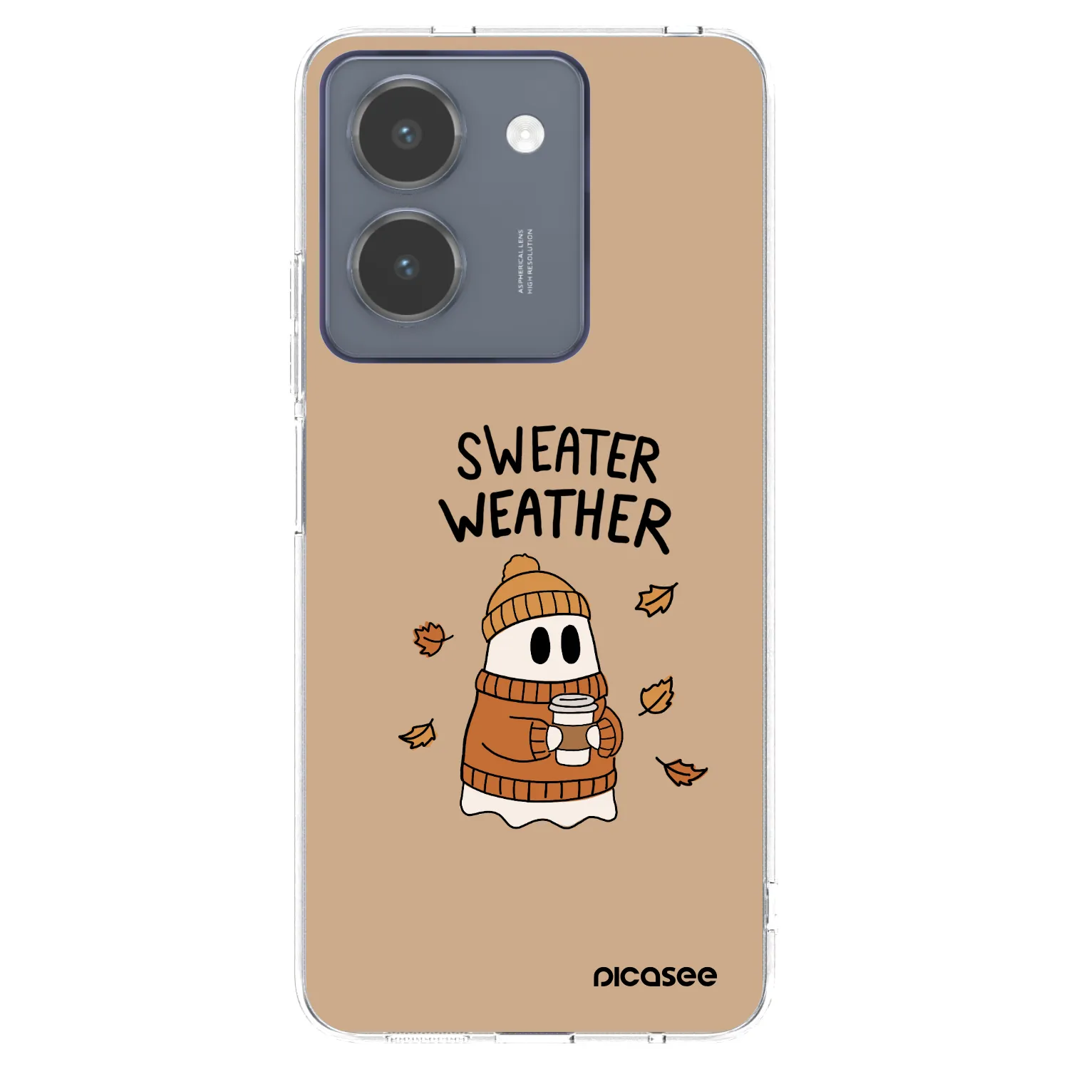 Picasee Vivo Y36 4G Hülle - Transparentes Silikon - Sweater ghost