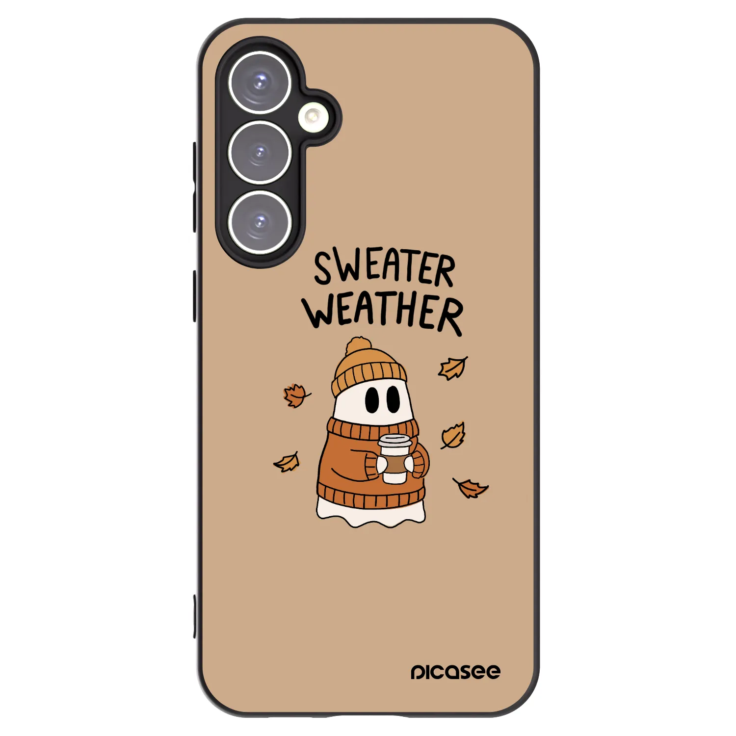 Picasee Samsung Galaxy S23 FE S711B Hülle - Schwarzes Silikon - Sweater ghost