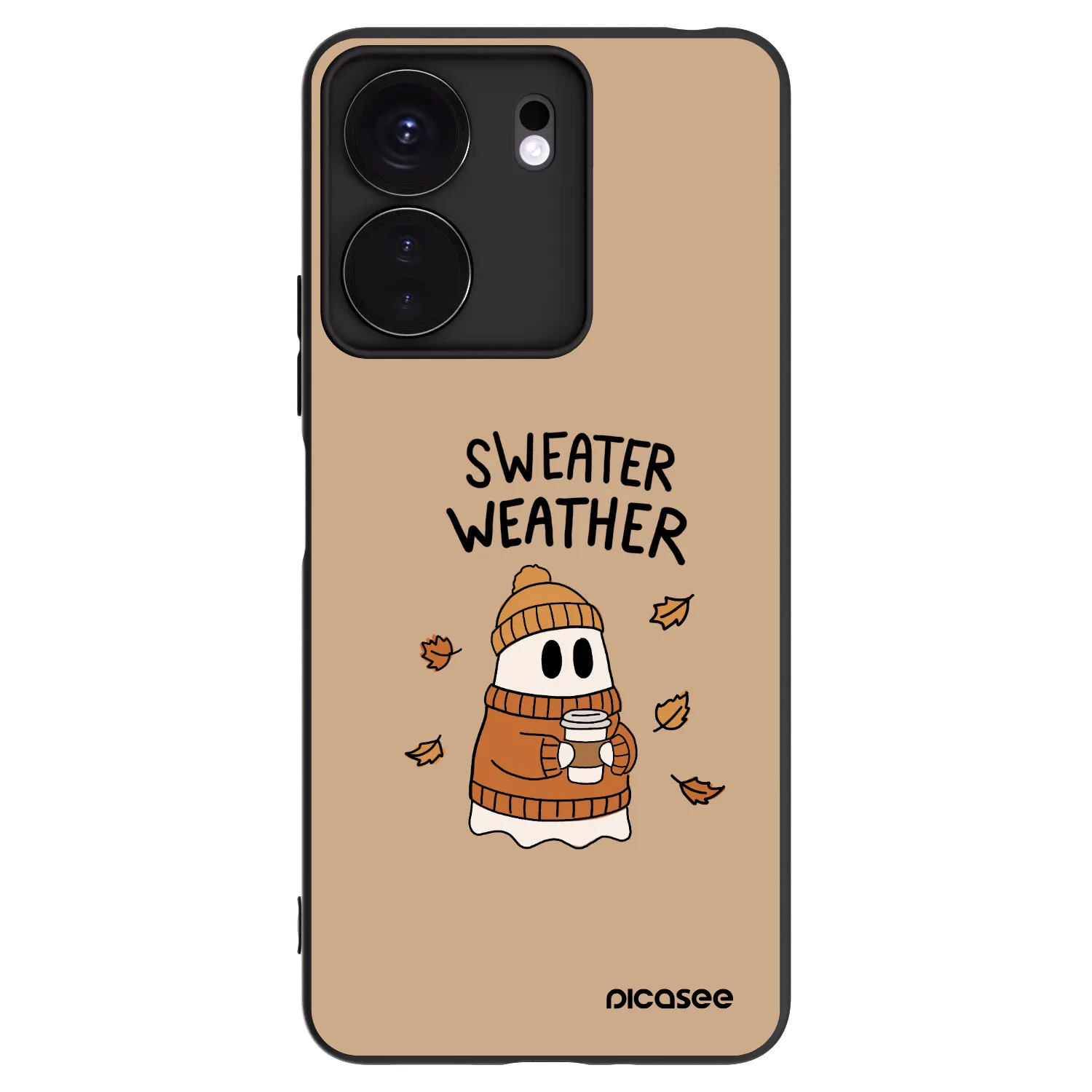 Picasee Xiaomi Redmi 13C 4G Hülle - Schwarzes Silikon - Sweater ghost