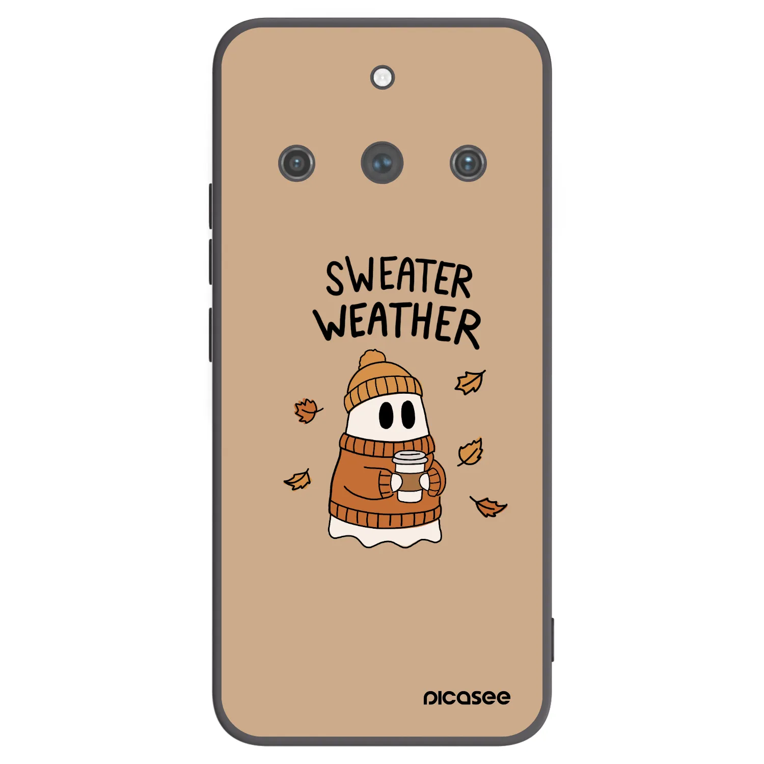 Picasee Realme 11 Pro+ Hülle - Schwarzes Silikon - Sweater ghost