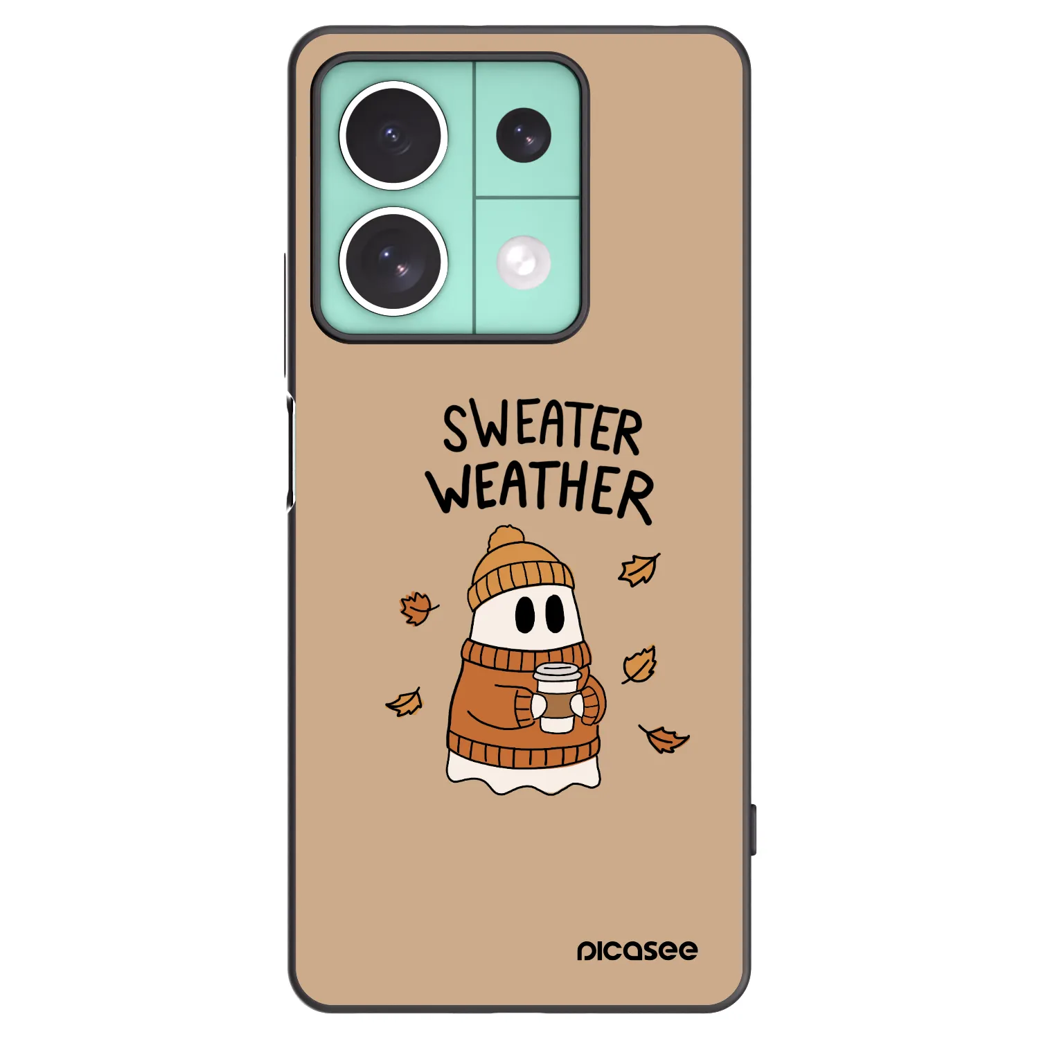 Picasee Xiaomi Redmi Note 13 5G Hülle - Schwarzes Silikon - Sweater ghost