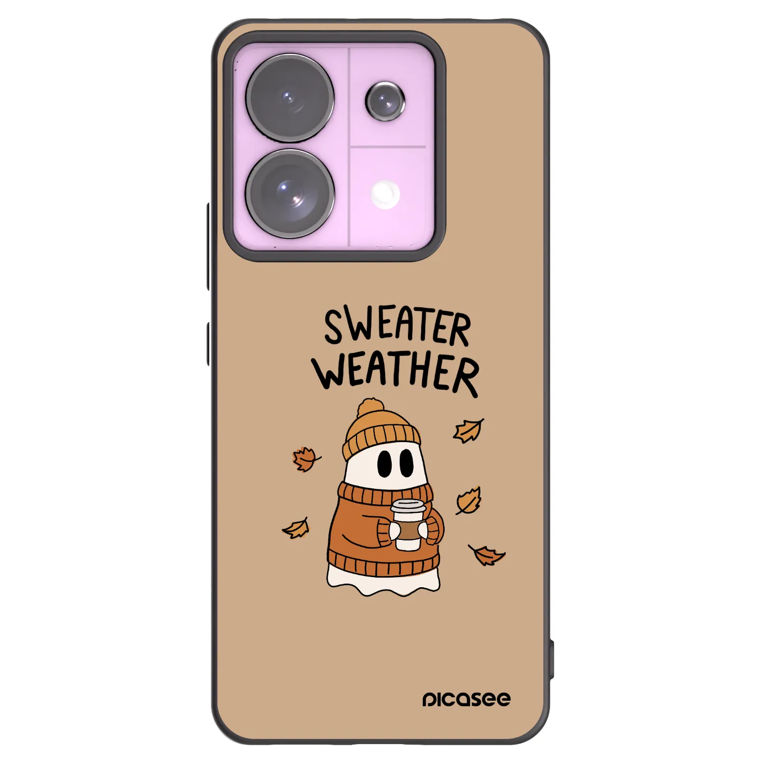 Picasee Xiaomi Redmi Note 13 Pro 5G Hülle - Schwarzes Silikon - Sweater ghost