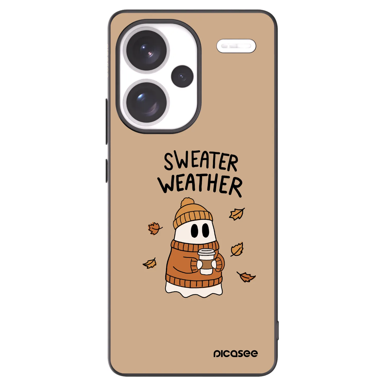Picasee Xiaomi Redmi Note 13 Pro+ 5G Hülle - Schwarzes Silikon - Sweater ghost