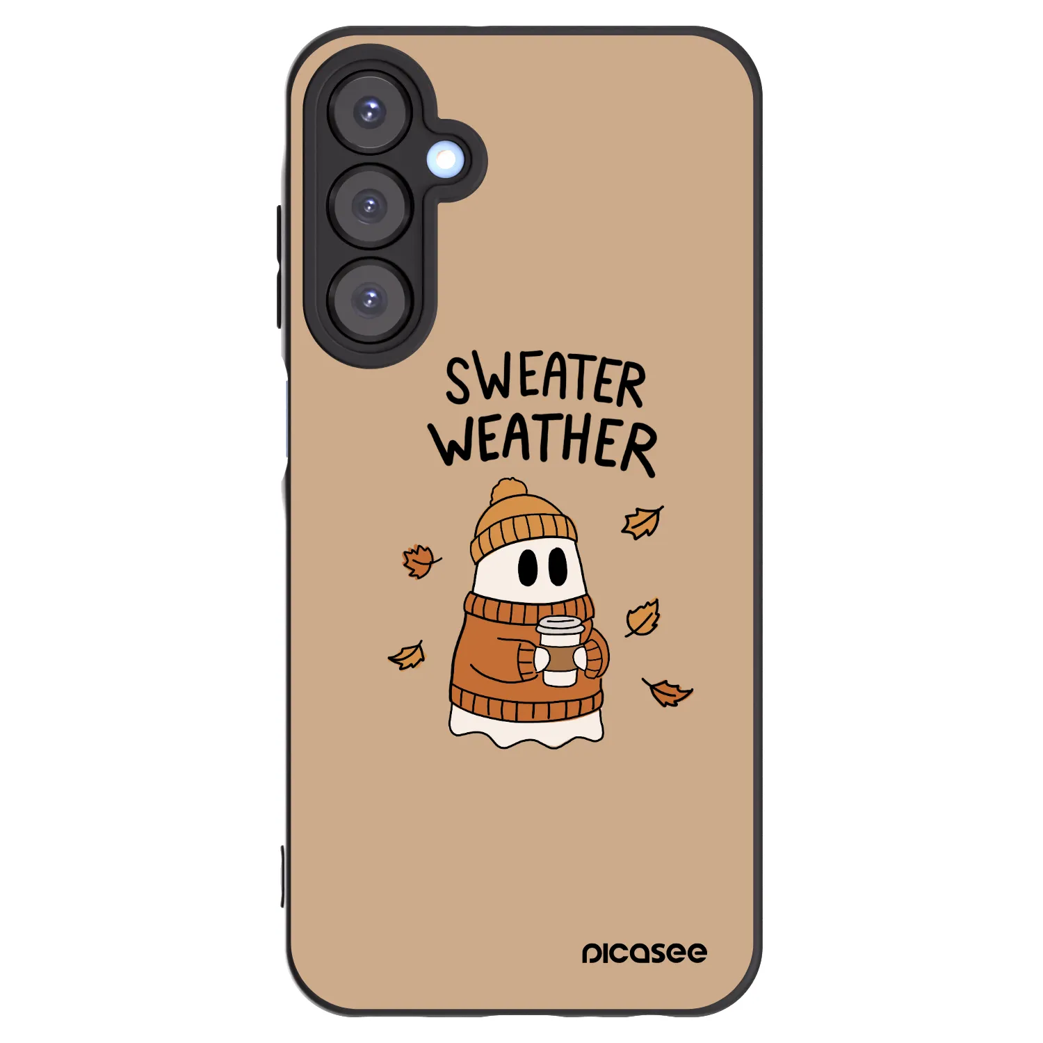 Picasee Samsung Galaxy A25 A256B 5G Hülle - Schwarzes Silikon - Sweater ghost