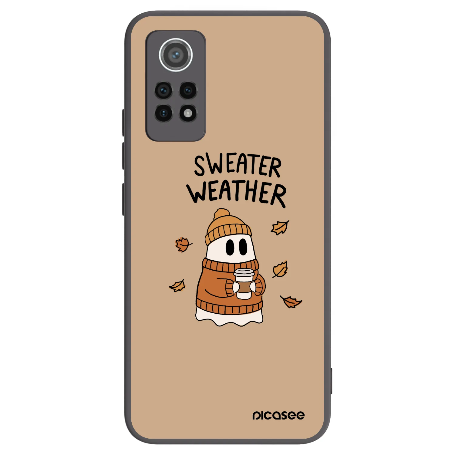 Picasee Xiaomi Redmi Note 12 Pro 4G Hülle - Schwarzes Silikon - Sweater ghost