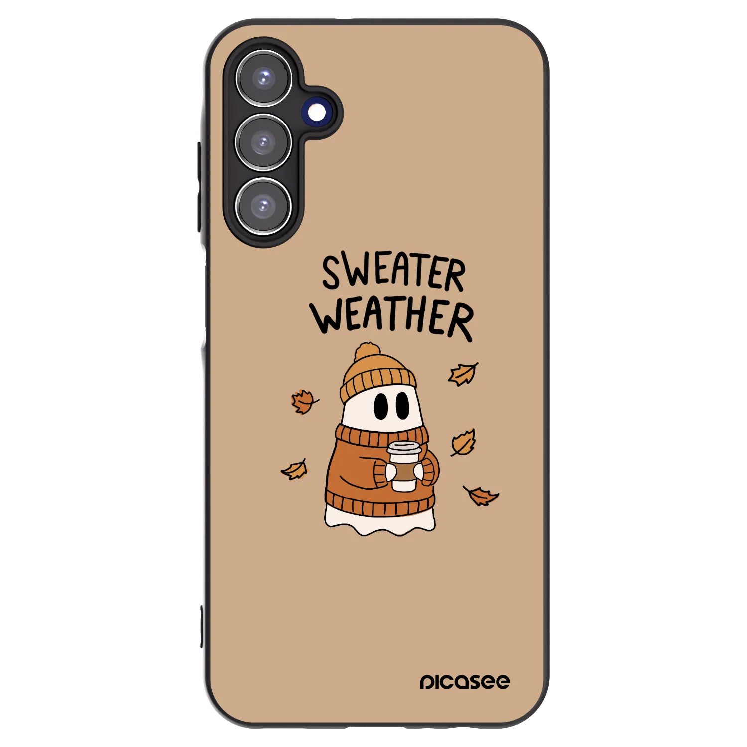 Picasee Samsung Galaxy A15 A155F 4G Hülle - Schwarzes Silikon - Sweater ghost