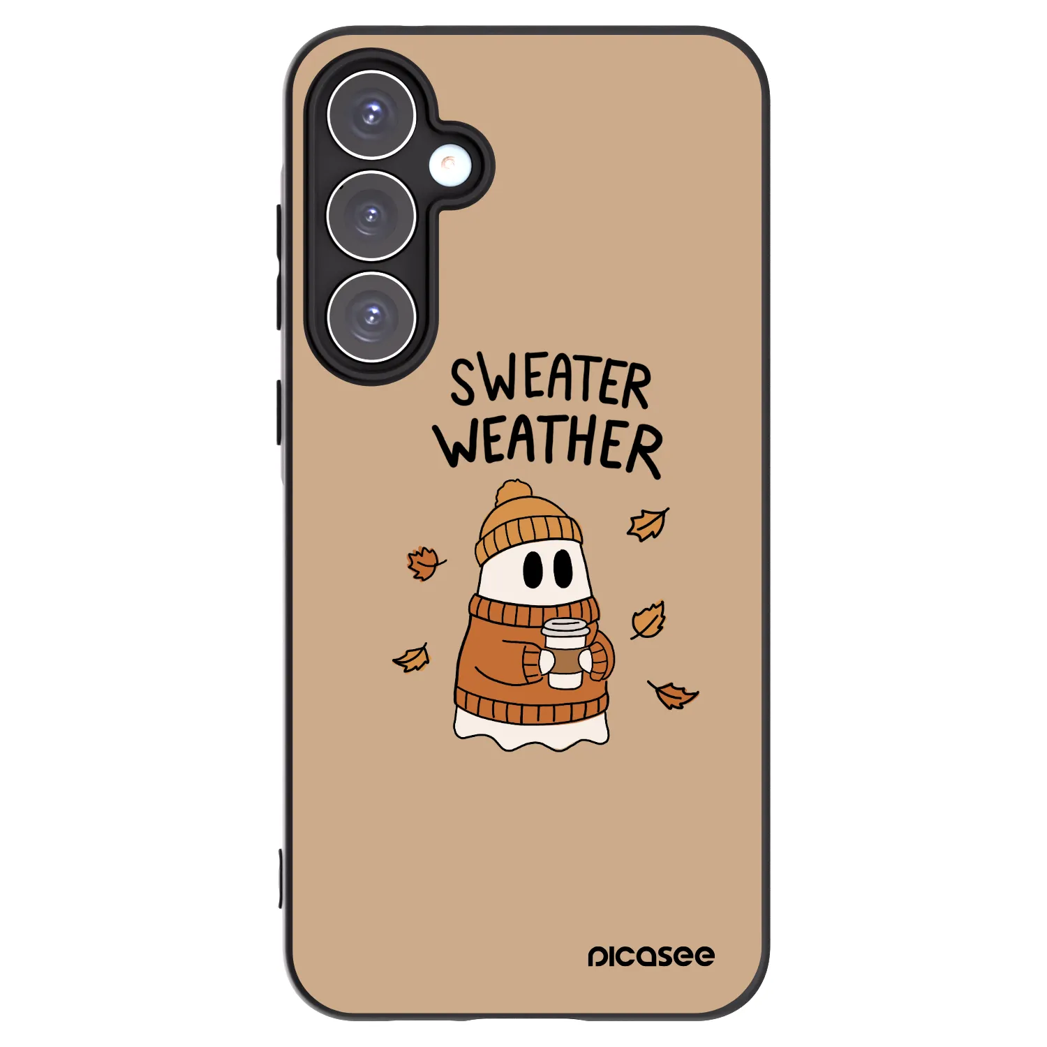 Picasee Samsung Galaxy A55 5G A556B Hülle - Schwarzes Silikon - Sweater ghost
