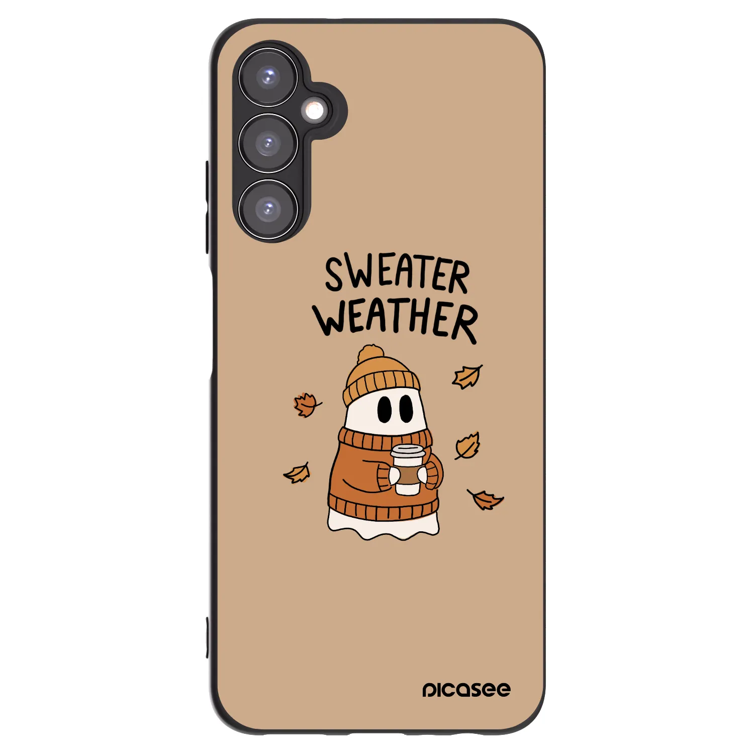 Picasee Samsung Galaxy A05s A057G Hülle - Schwarzes Silikon - Sweater ghost