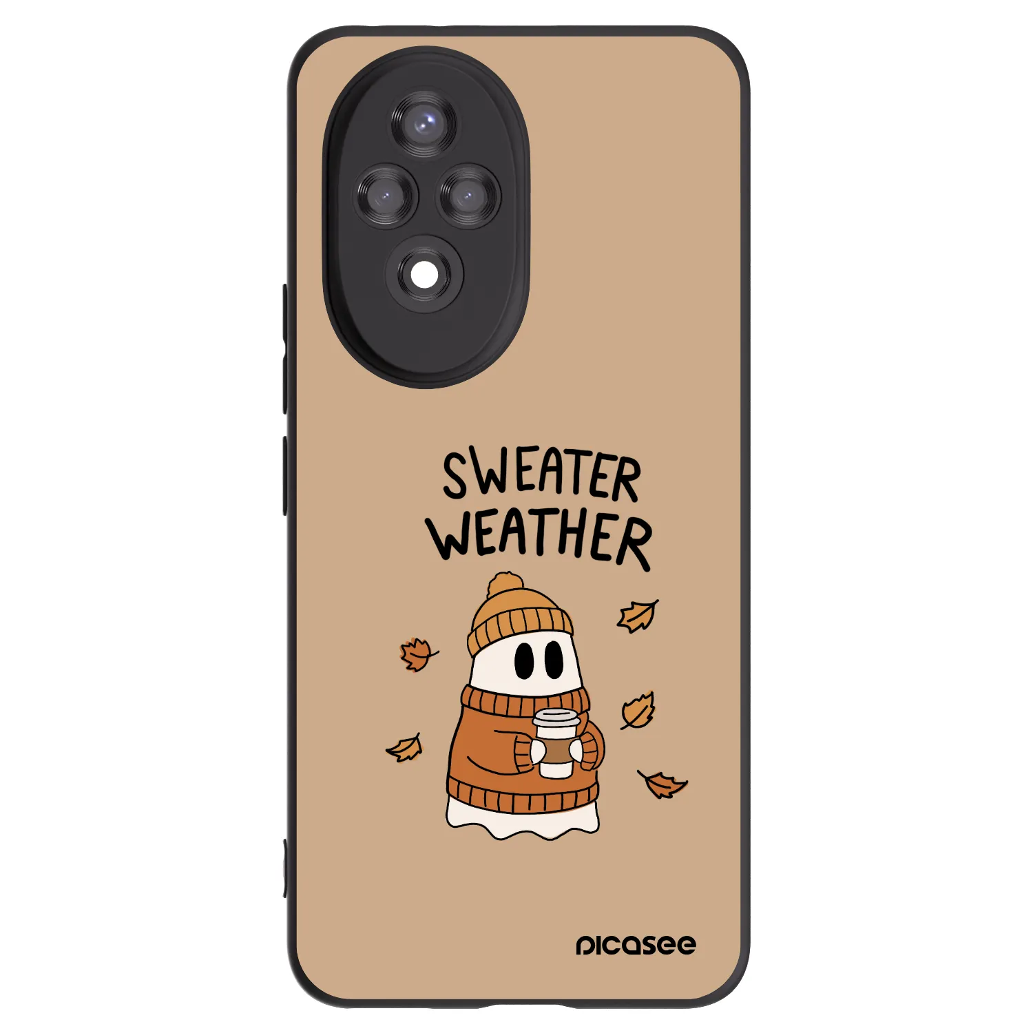 Picasee Honor 200 5G Hülle - Schwarzes Silikon - Sweater ghost