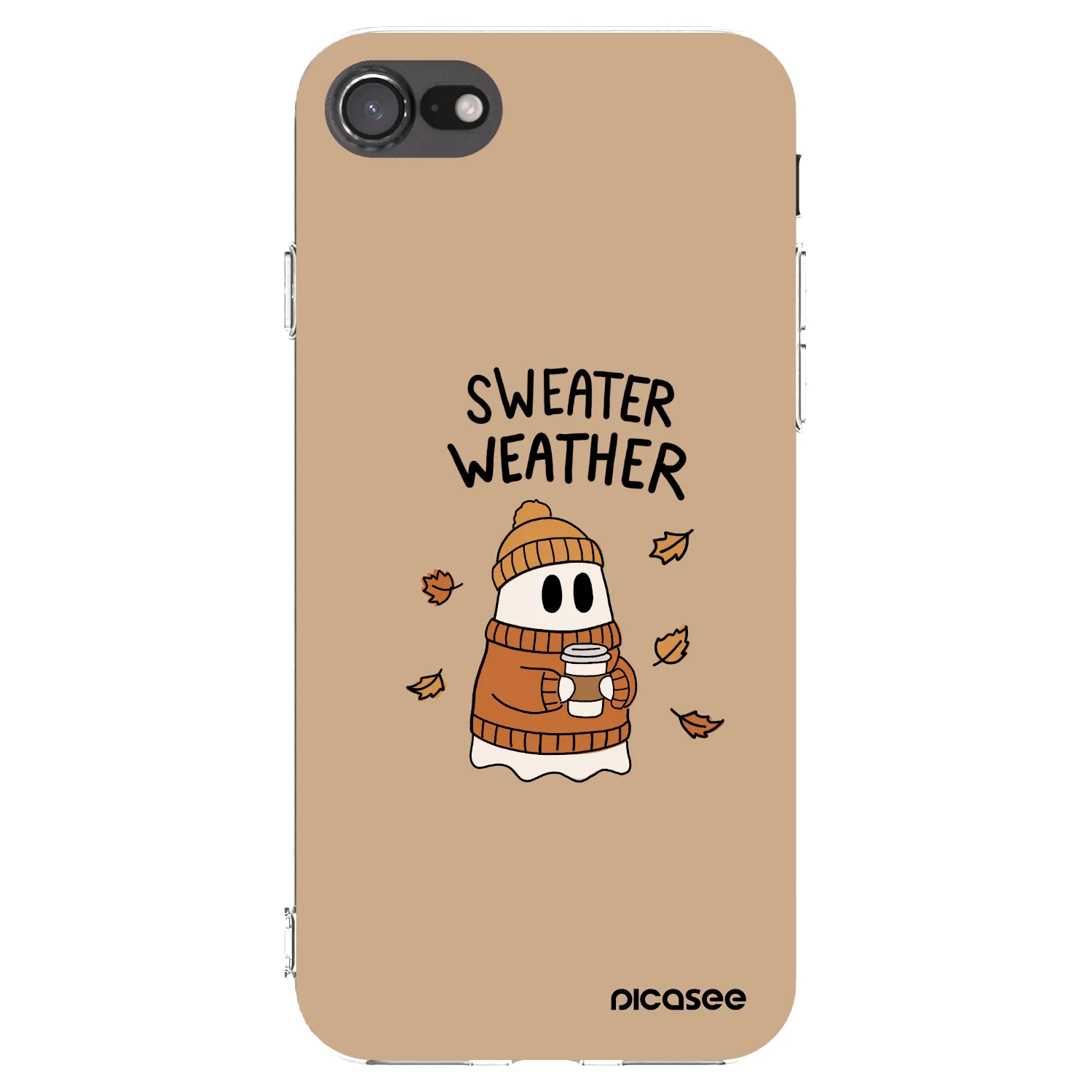 Picasee Apple iPhone 7 Hülle - Transparentes Silikon - Sweater ghost
