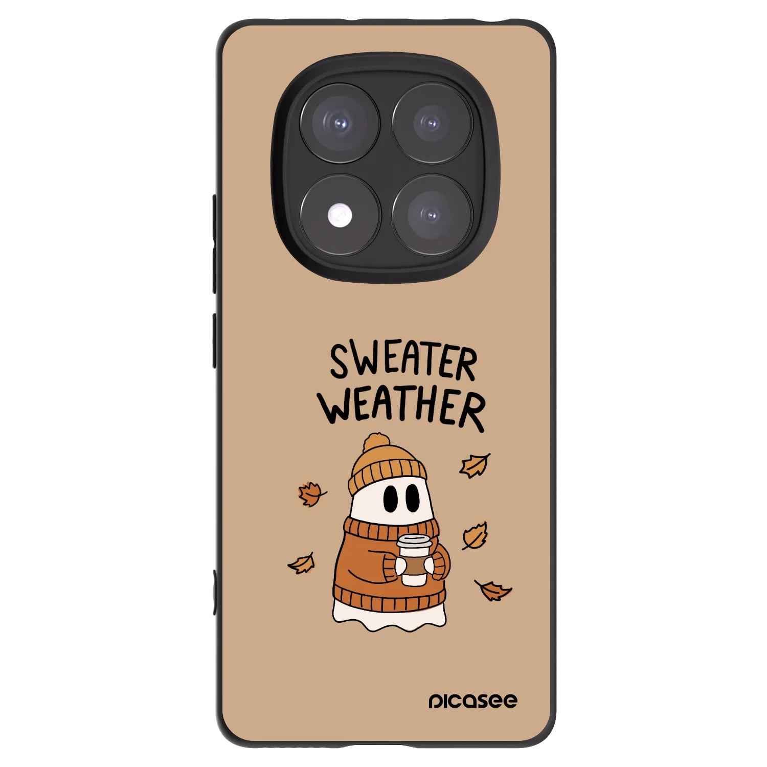 Picasee Xiaomi Redmi Note 14 Pro+ 5G Hülle - Schwarzes Silikon - Sweater ghost