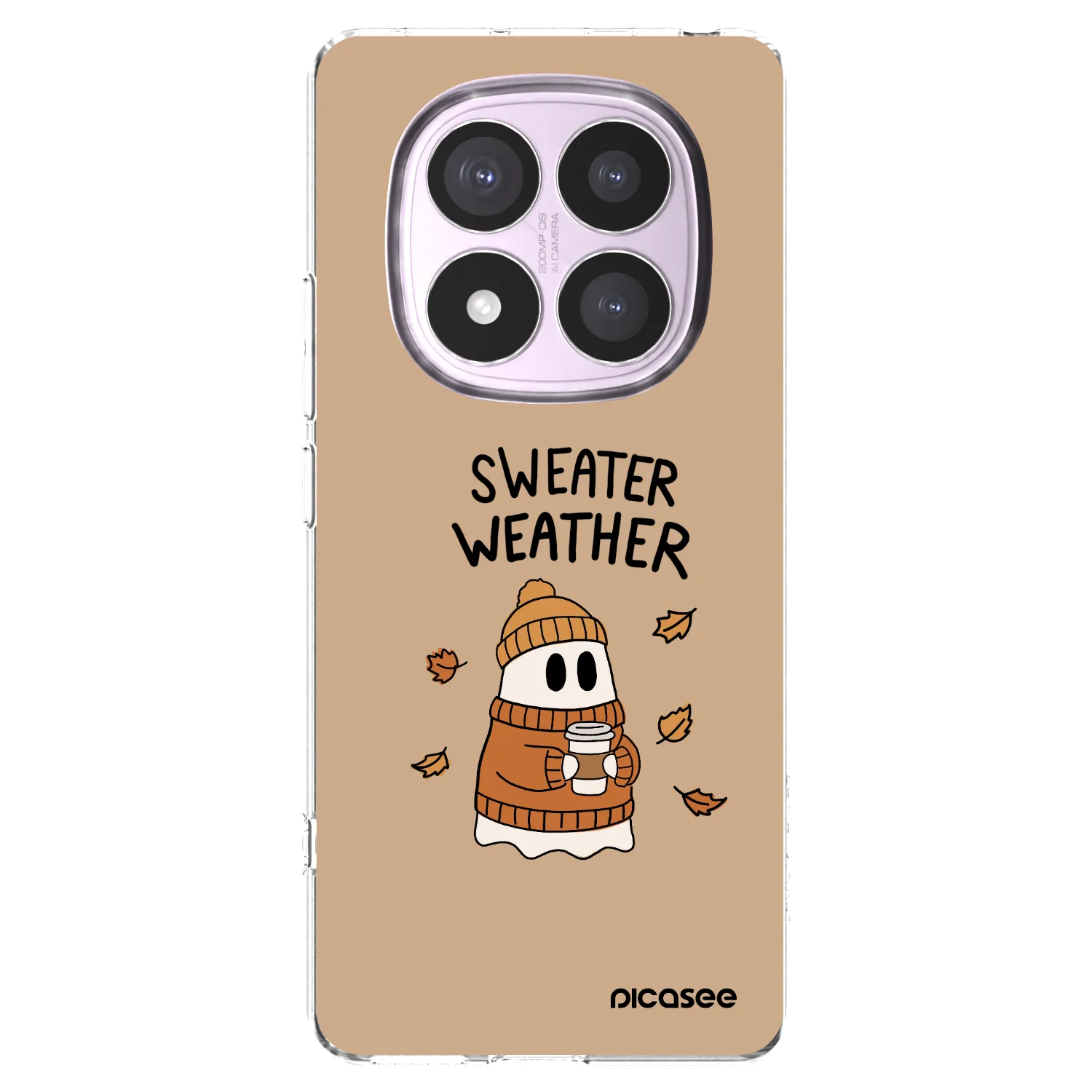 Picasee Xiaomi Redmi Note 14 Pro 5G Hülle - Transparentes Silikon - Sweater ghost
