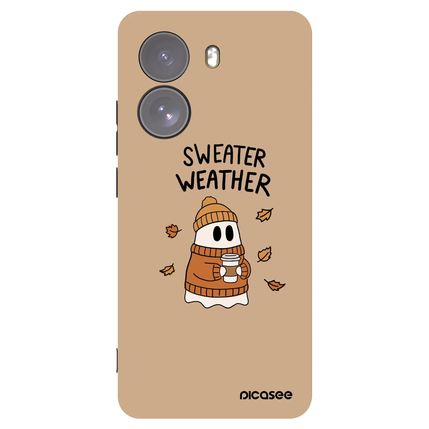 Picasee Xiaomi Poco X7 Hülle - Schwarzes Silikon - Sweater ghost