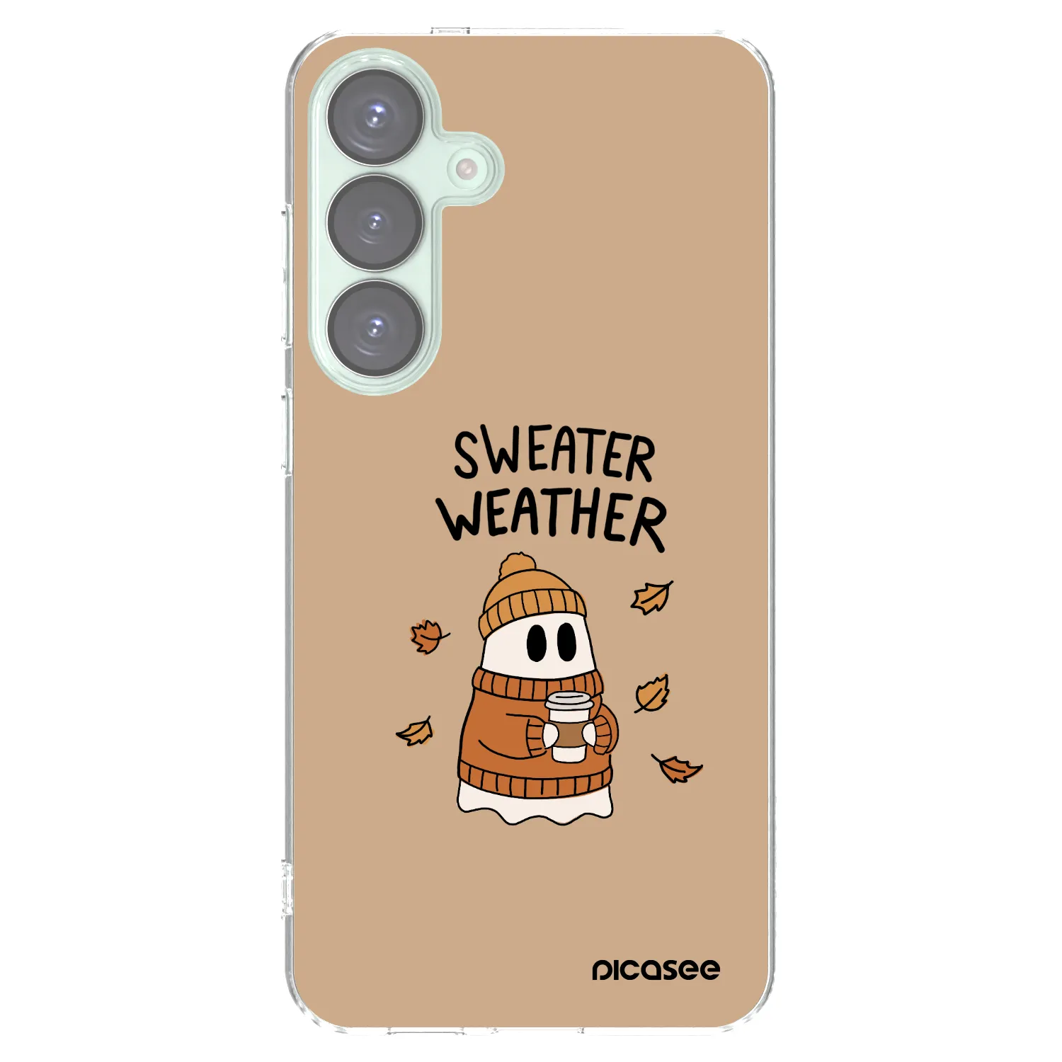 Picasee Samsung Galaxy S25+ 5G Hülle - Transparentes Silikon - Sweater ghost