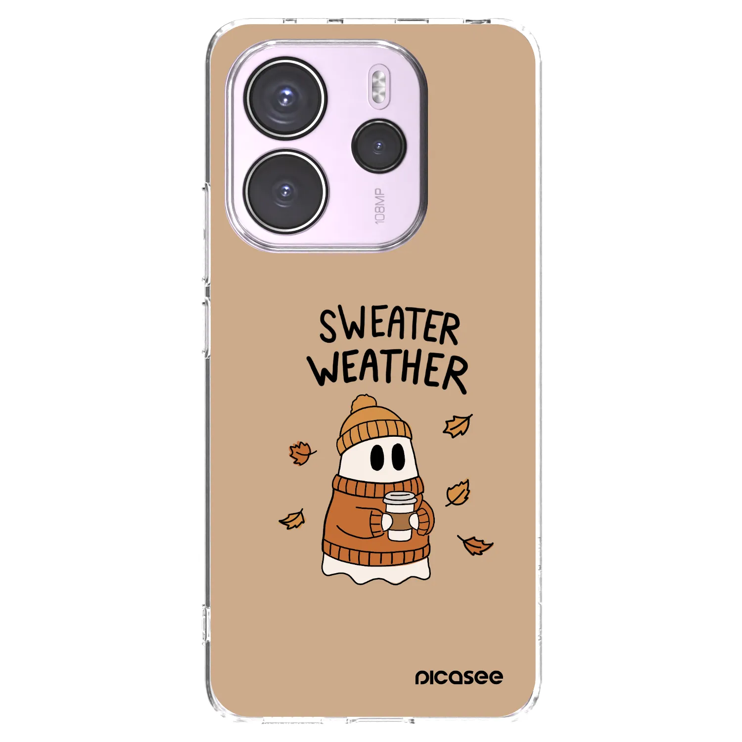 Picasee Xiaomi Redmi Note 14 4G Hülle - Transparentes Silikon - Sweater ghost
