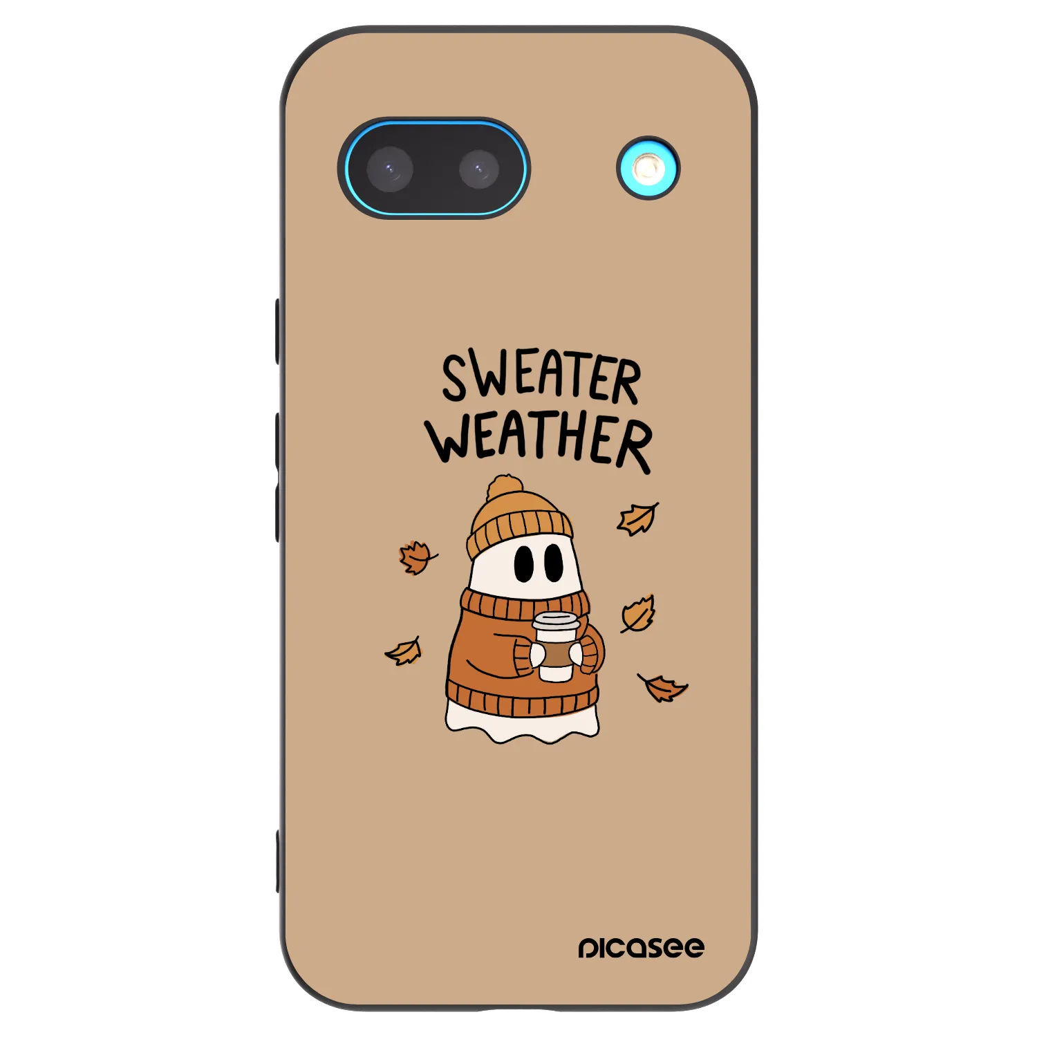 Picasee Google Pixel 8a Hülle - Schwarzes Silikon - Sweater ghost