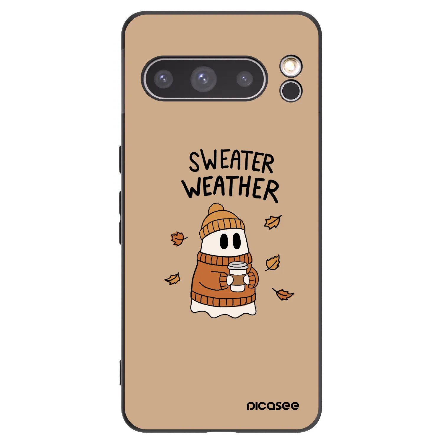 Picasee Google Pixel 8 Pro Hülle - Schwarzes Silikon - Sweater ghost