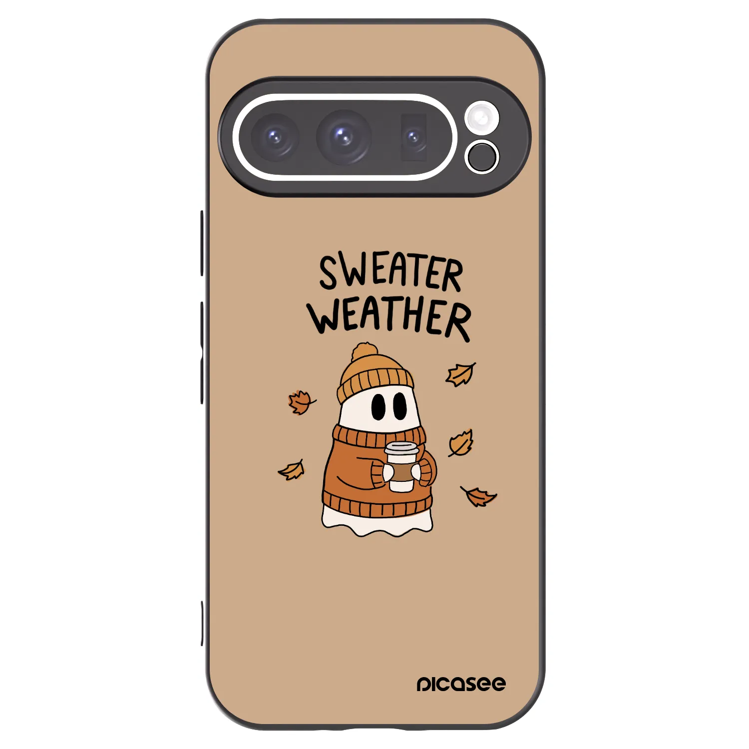 Picasee Google Pixel 9 Pro Hülle - Schwarzes Silikon - Sweater ghost