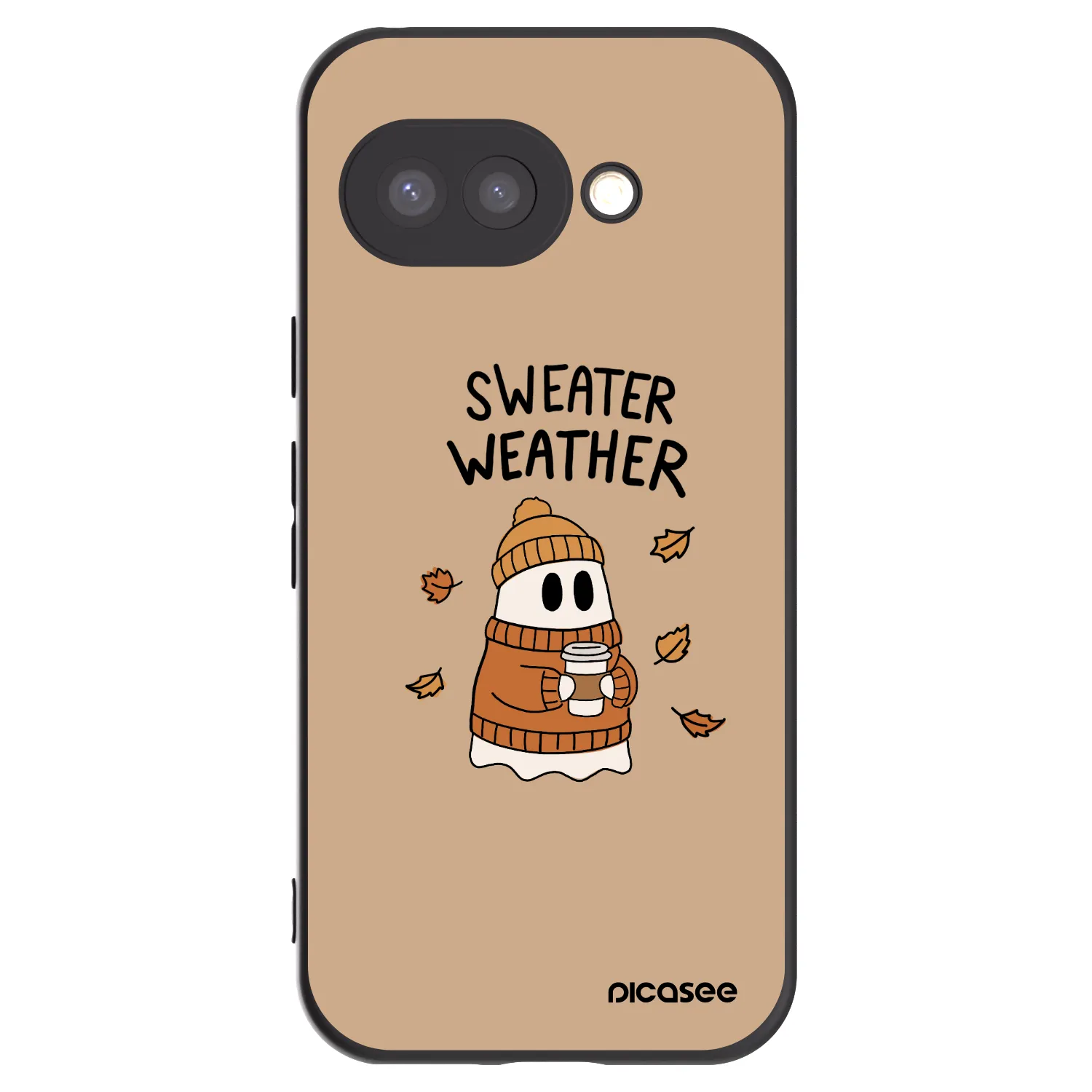 Picasee Google Pixel 9a Hülle - Schwarzes Silikon - Sweater ghost
