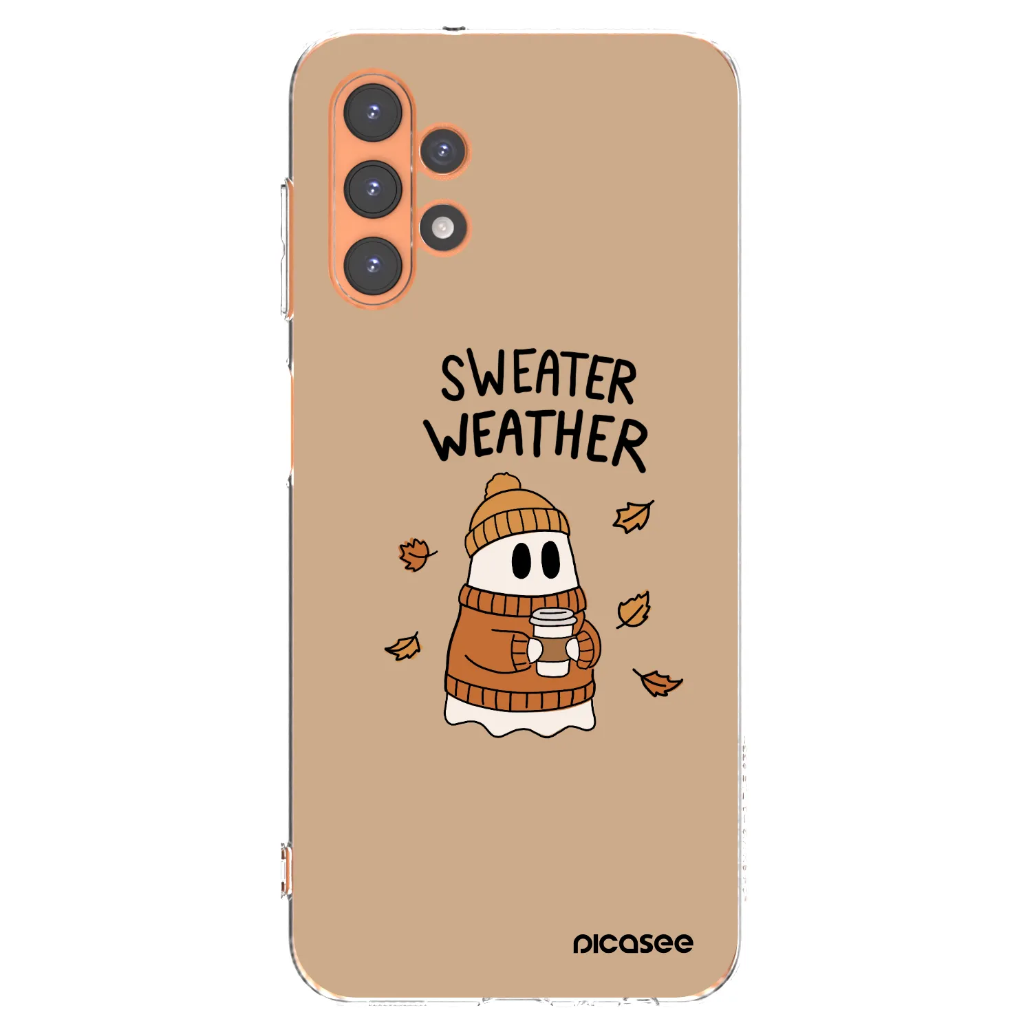 Picasee Samsung Galaxy A13 5G Hülle - Transparentes Silikon - Sweater ghost