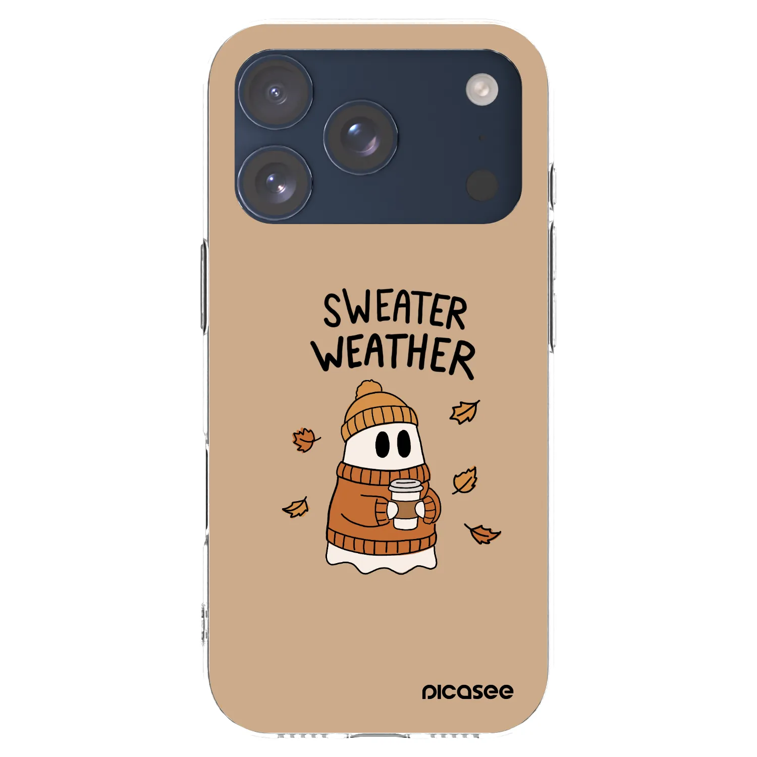 Picasee Apple iPhone 17 Pro Hülle - Transparentes Silikon - Sweater ghost