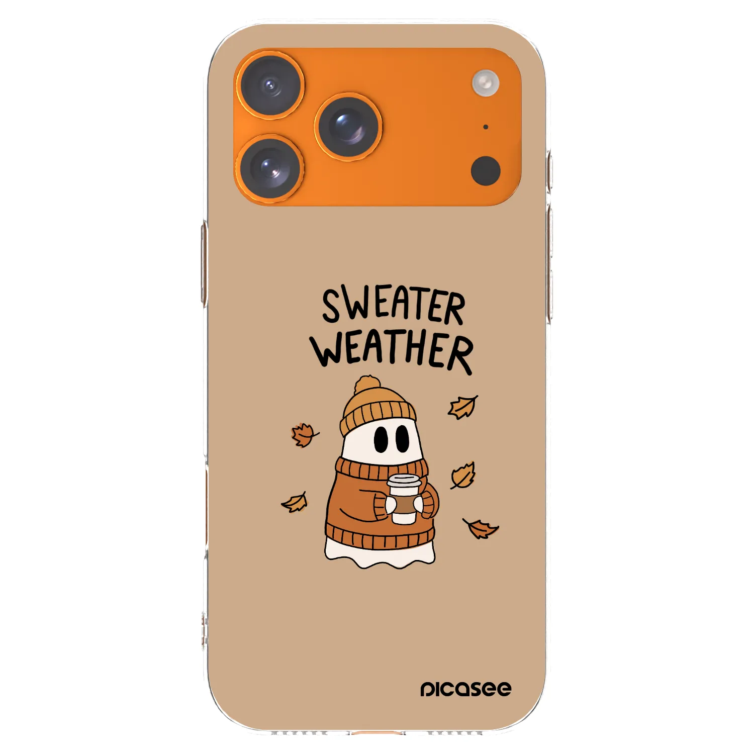Picasee Apple iPhone 17 Pro Max Hülle - Transparentes Silikon - Sweater ghost