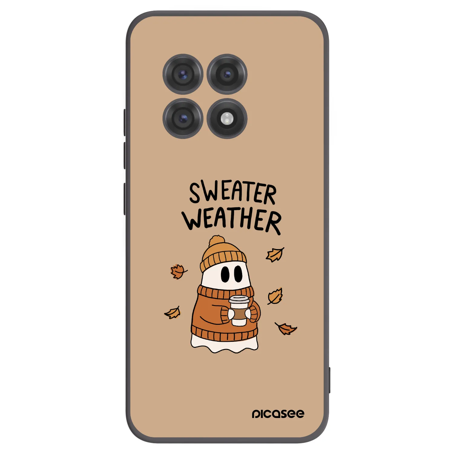 Picasee OnePlus 13R 5G Hülle - Schwarzes Silikon - Sweater ghost