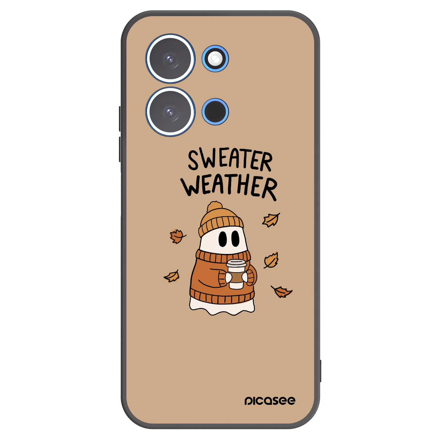 Picasee Xiaomi Redmi 15C 4G Hülle - Schwarzes Silikon - Sweater ghost