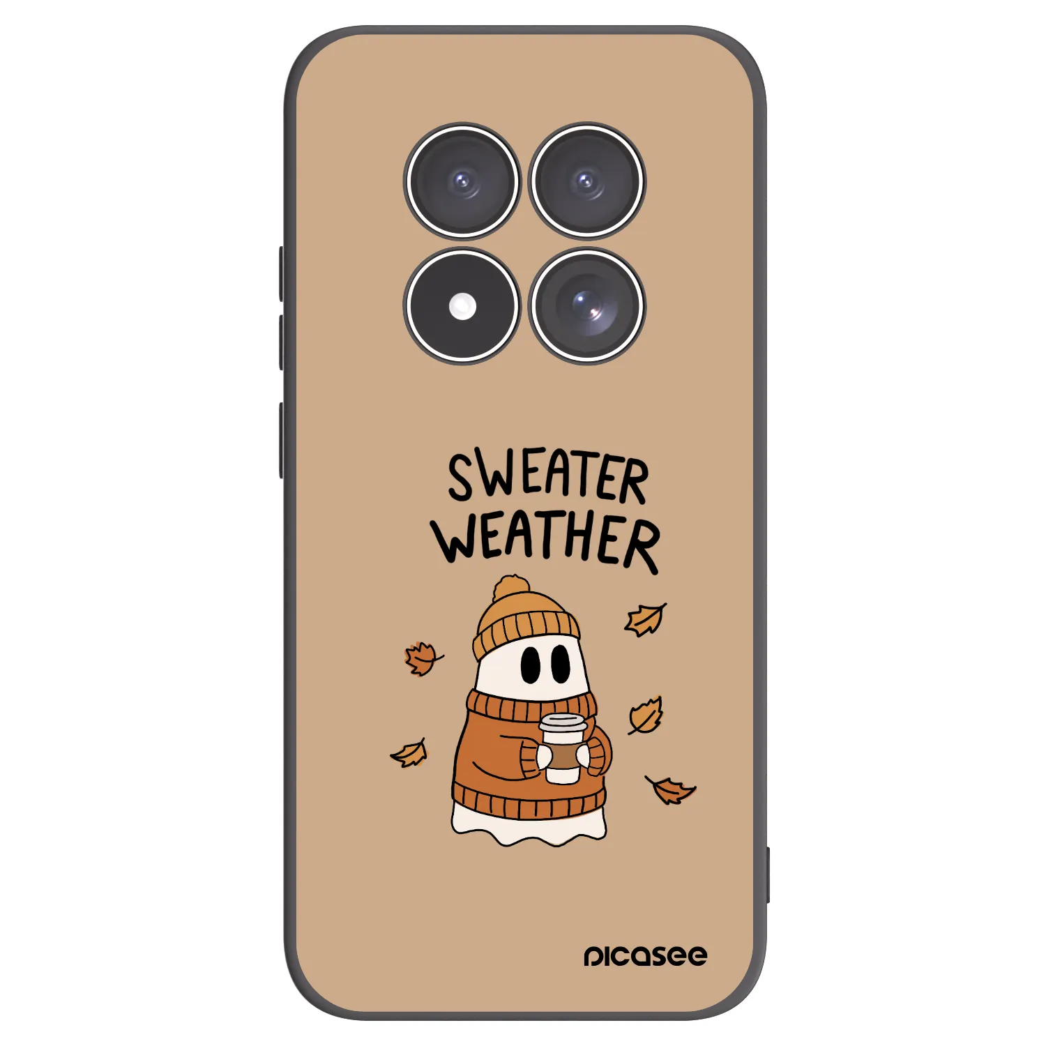 Picasee Xiaomi Redmi Note 15 Pro 4G Hülle - Schwarzes Silikon - Sweater ghost