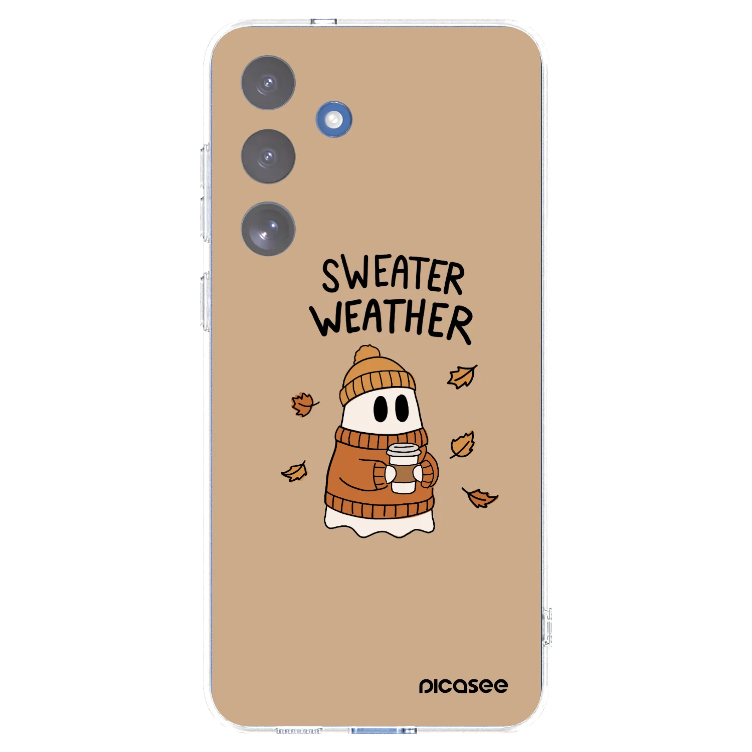 Picasee Samsung Galaxy S25 FE 5G Hülle - Transparentes Silikon - Sweater ghost