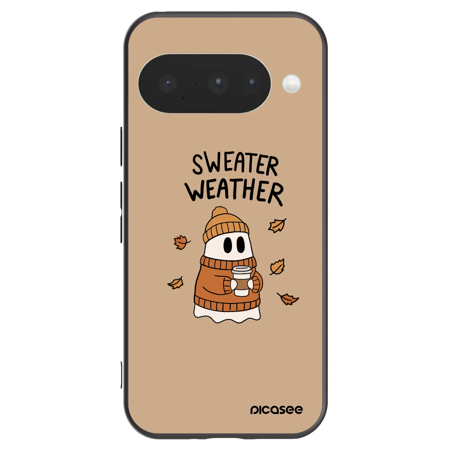 Picasee Google Pixel 10 Hülle - Schwarzes Silikon - Sweater ghost