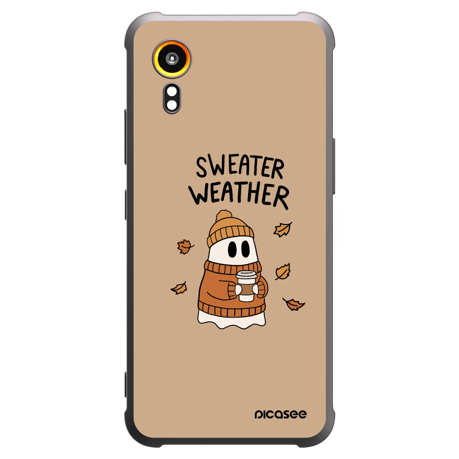 Picasee Samsung Galaxy XCover 7 Hülle - Schwarzes Silikon - Sweater ghost