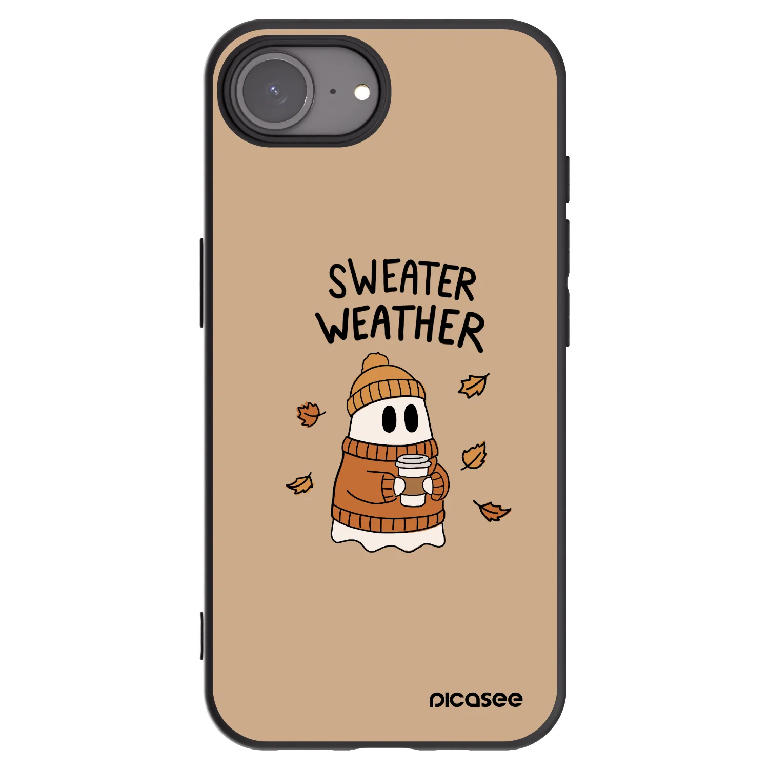 Picasee Apple iPhone 17e Hülle - Schwarzes Silikon - Sweater ghost