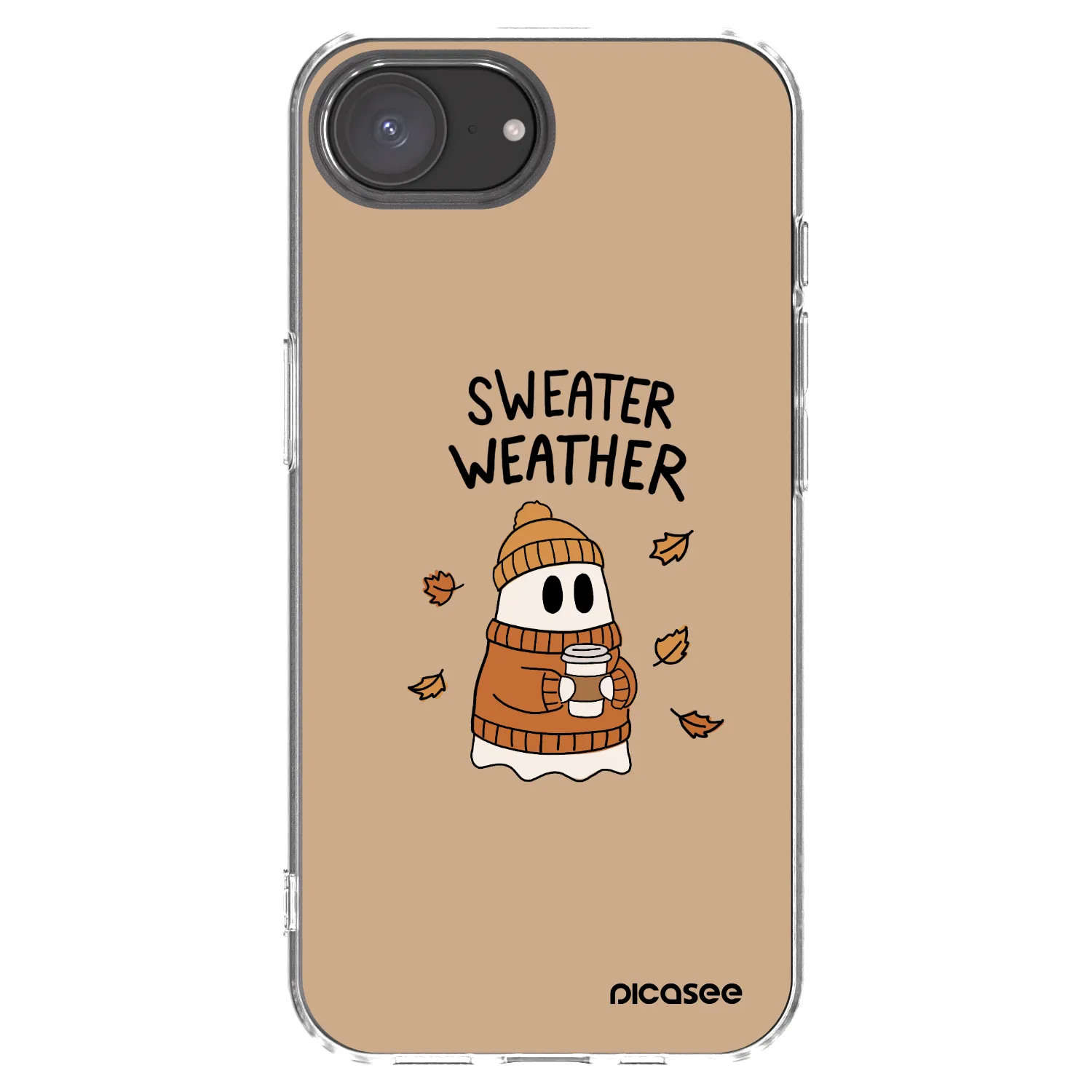 Picasee Apple iPhone 17e Hülle - Transparentes Silikon - Sweater ghost