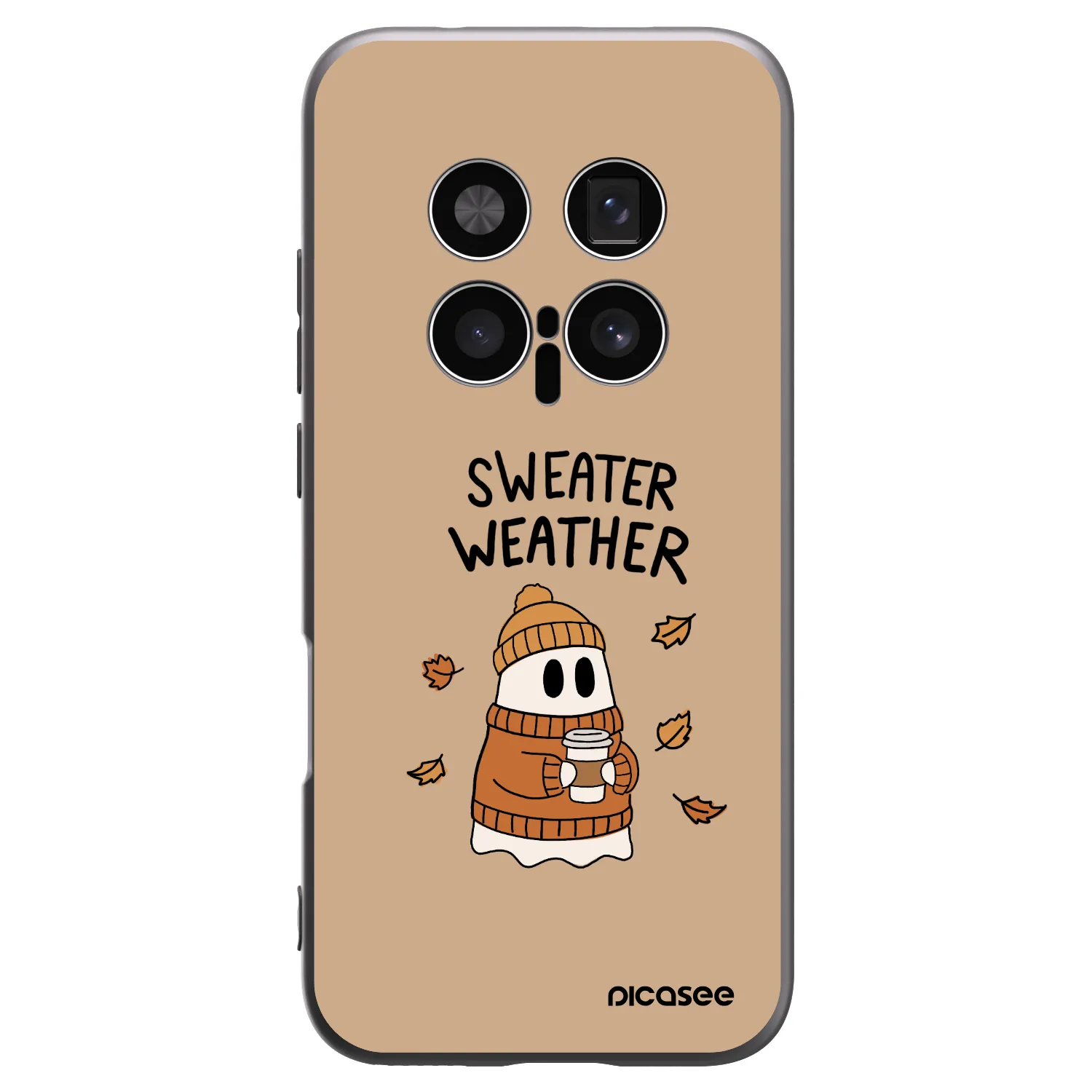 Picasee Honor Magic8 Pro 5G Hülle - Schwarzes Silikon - Sweater ghost