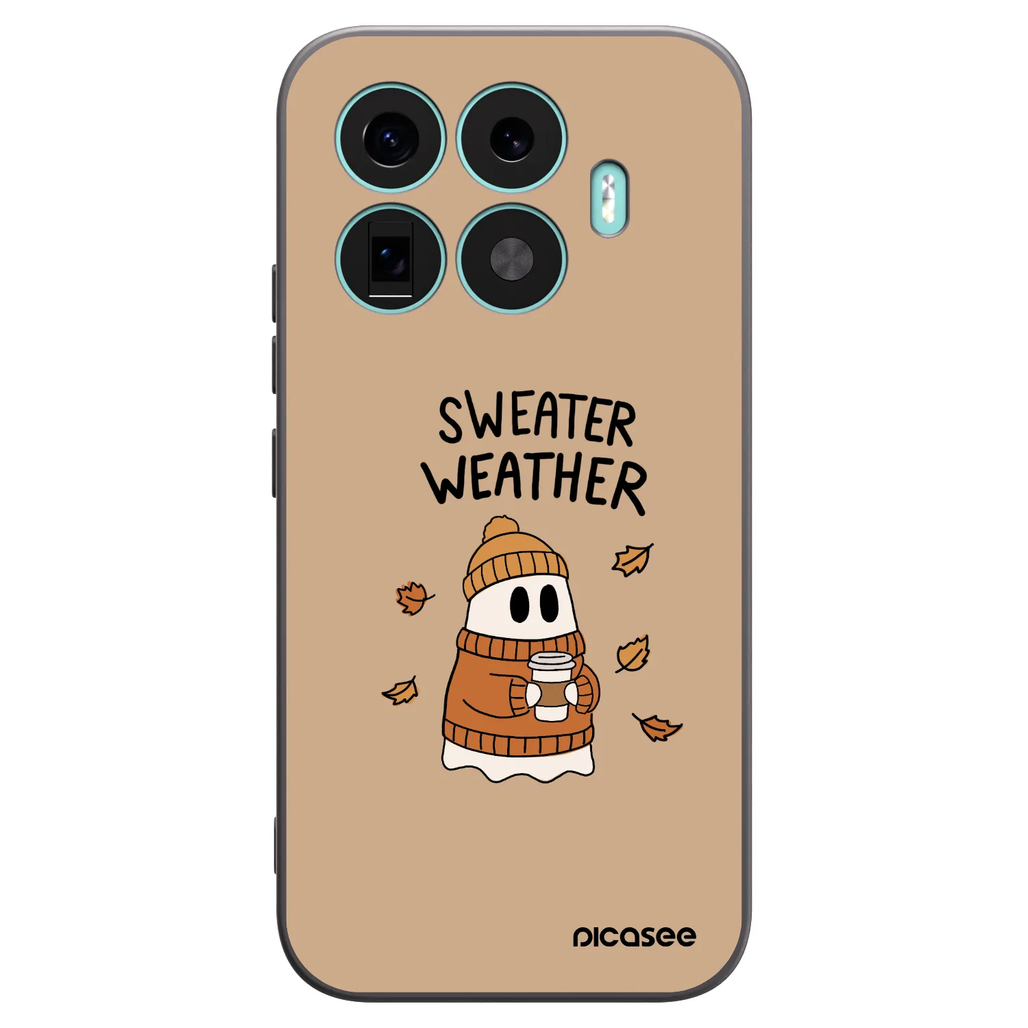 Picasee Xiaomi 17T Hülle - Schwarzes Silikon - Sweater ghost