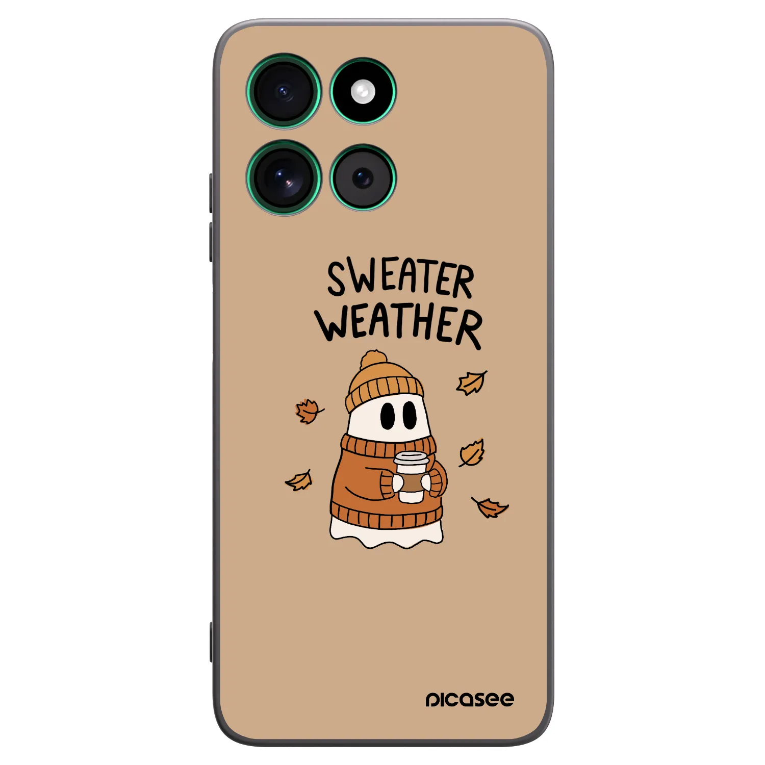 Picasee Motorola Moto G57 Power Hülle - Schwarzes Silikon - Sweater ghost