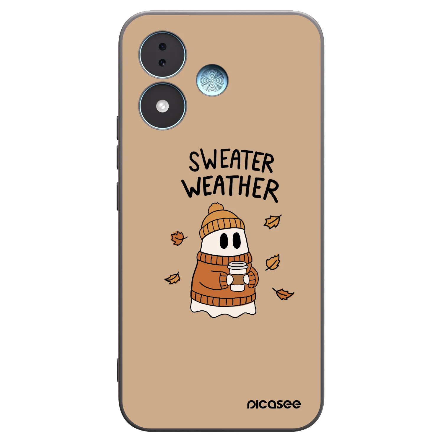 Picasee Xiaomi Redmi Note 17 5G Hülle - Schwarzes Silikon - Sweater ghost