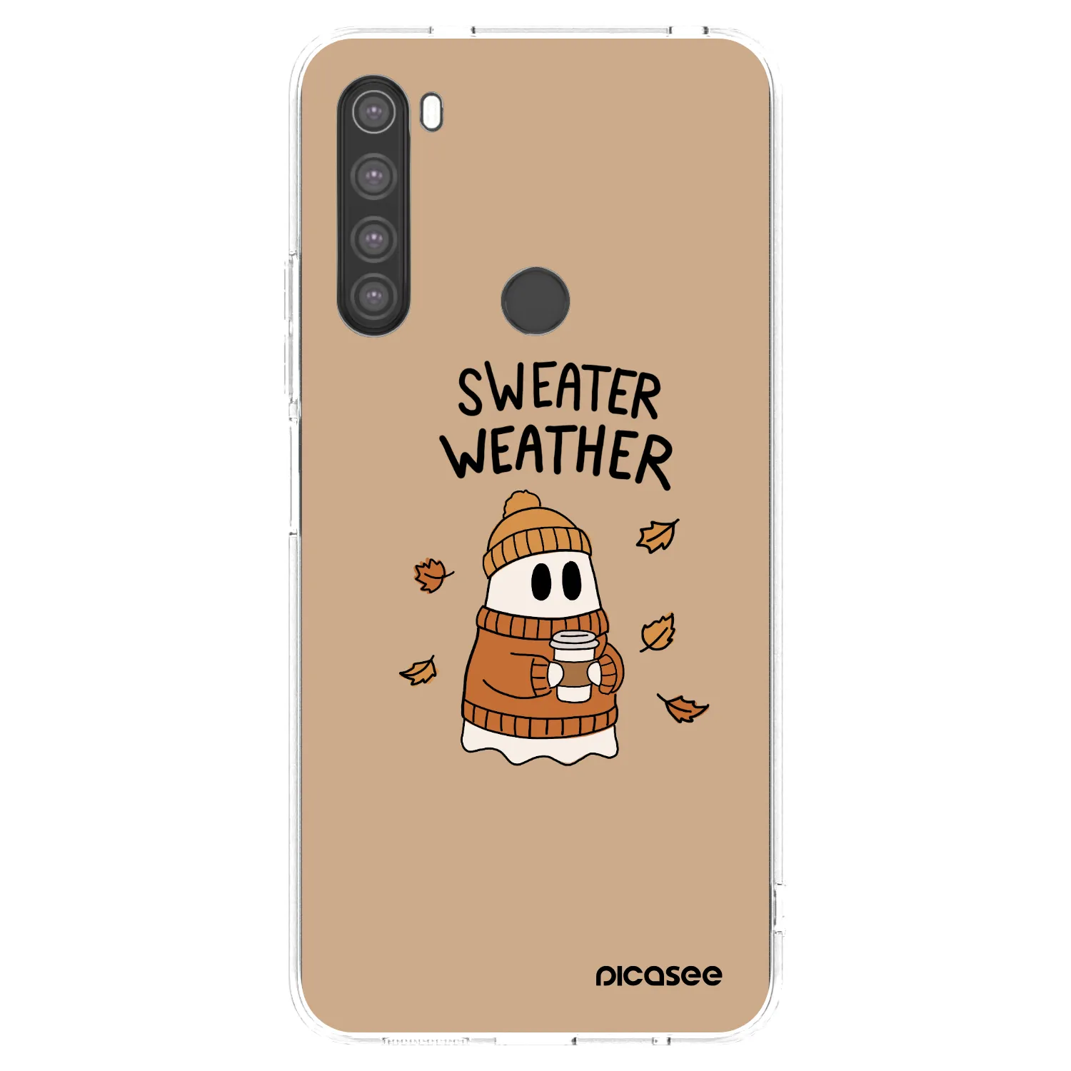 Picasee Xiaomi Redmi Note 8 Hülle - Transparentes Silikon - Sweater ghost