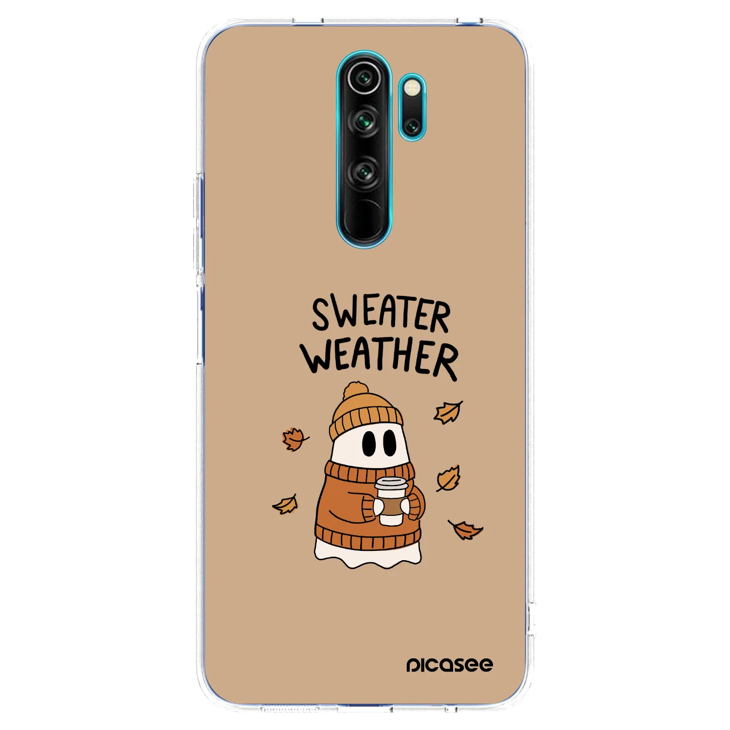 Picasee Xiaomi Redmi Note 8 Pro Hülle - Transparentes Silikon - Sweater ghost