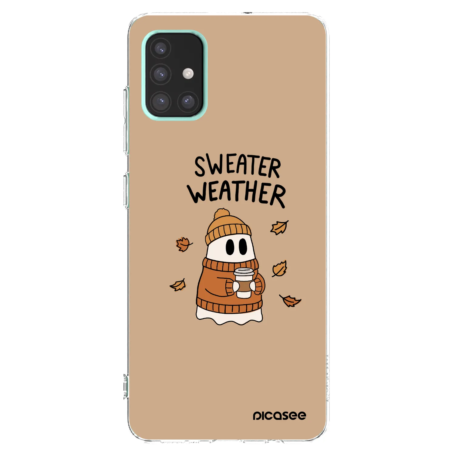 Picasee Samsung Galaxy A51 A515F Hülle - Transparentes Silikon - Sweater ghost