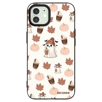 Picasee Apple iPhone 12 Hülle - Schwarzes Silikon - Pumpkin spice