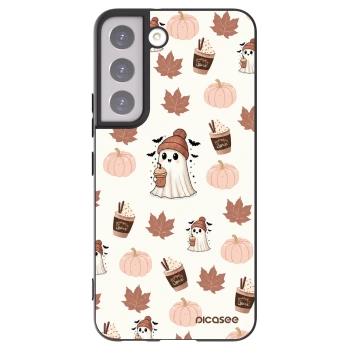 Picasee Samsung Galaxy S22 5G Hülle - Schwarzes Silikon - Pumpkin spice